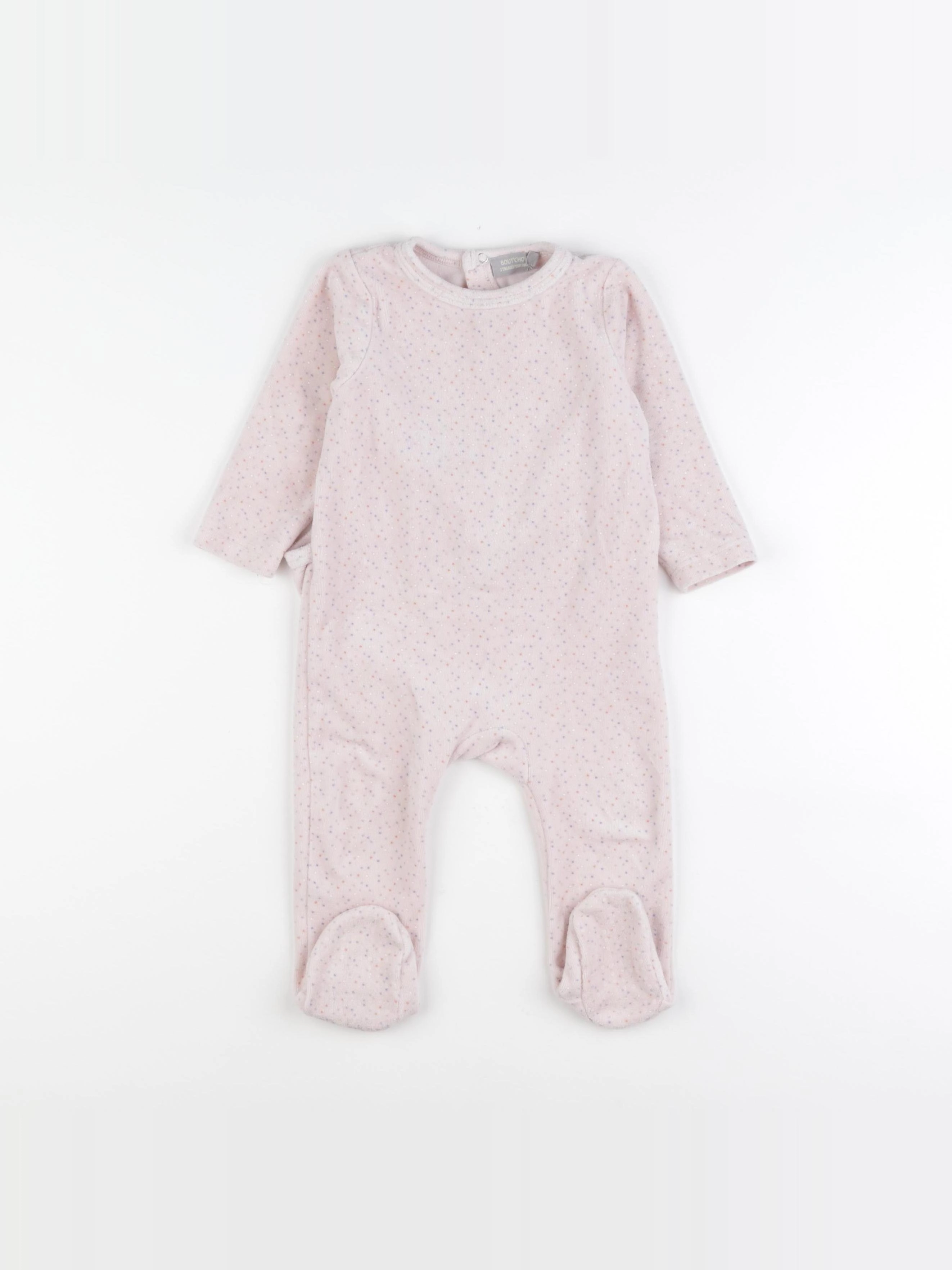 Boutchou - pyjama velours rose - 12 mois
