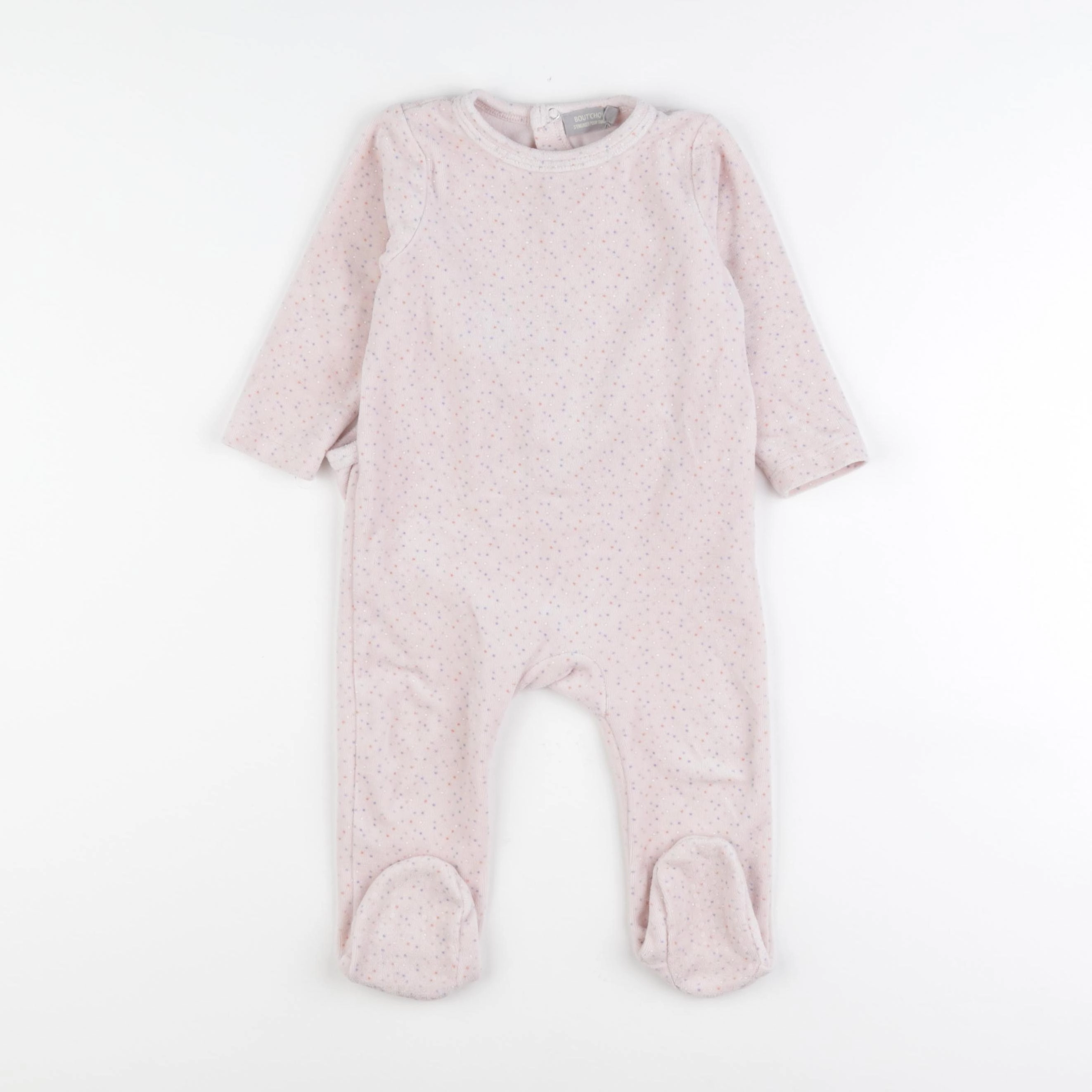 Boutchou - pyjama velours rose - 12 mois