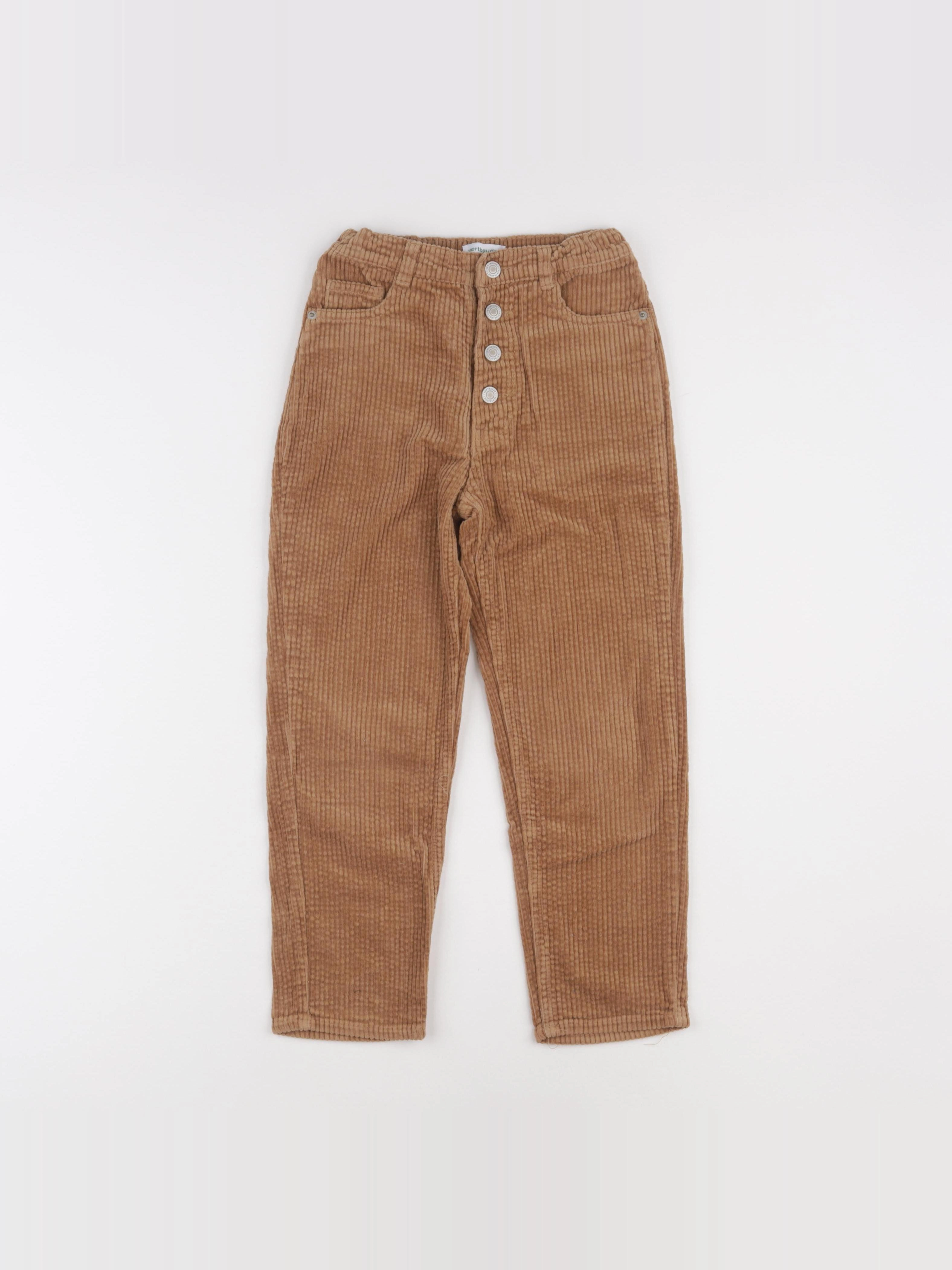 Vertbaudet - pantalon marron - 7 ans