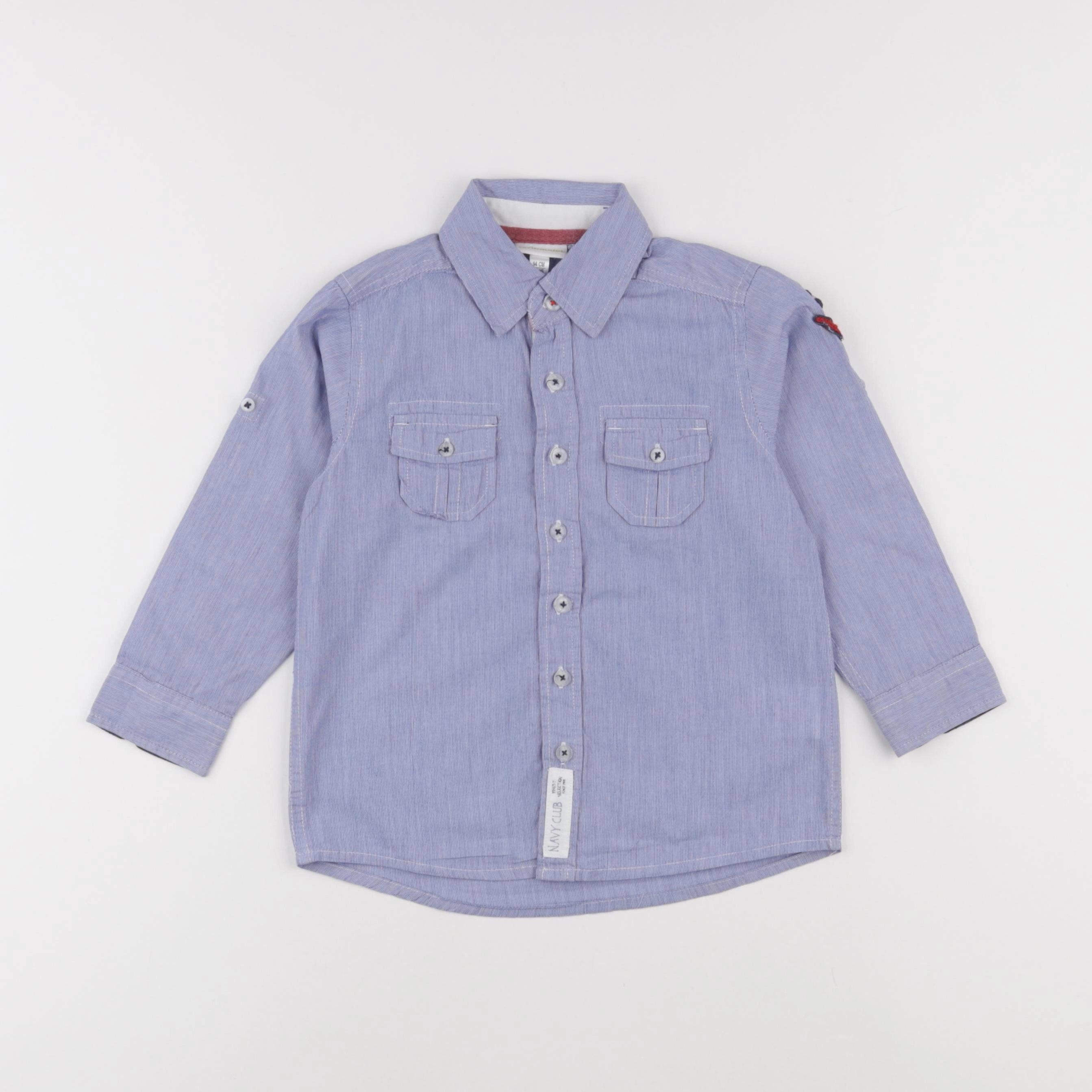 Vertbaudet - chemise imprimé au dos bleu - 3 ans