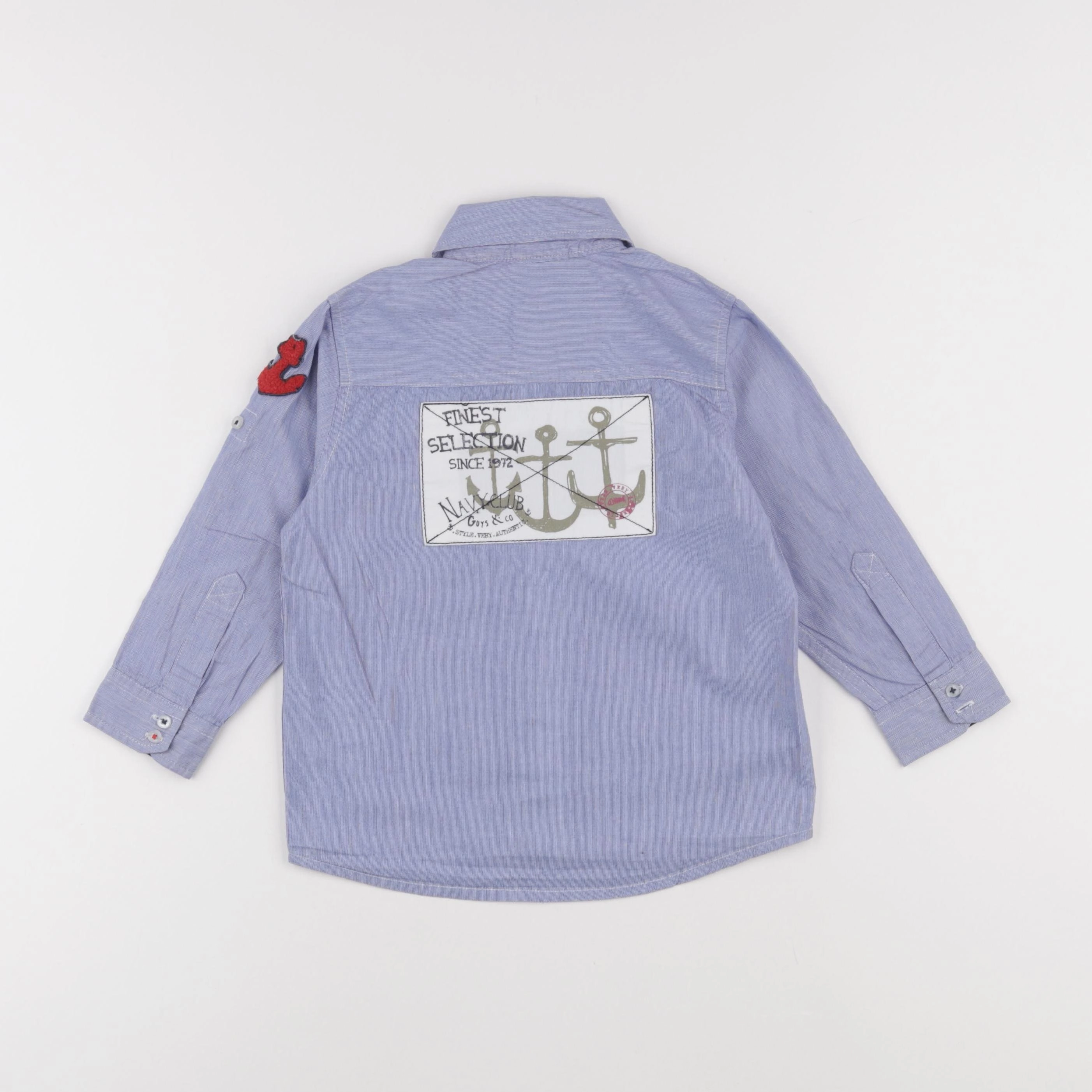 Vertbaudet - chemise imprimé au dos bleu - 3 ans