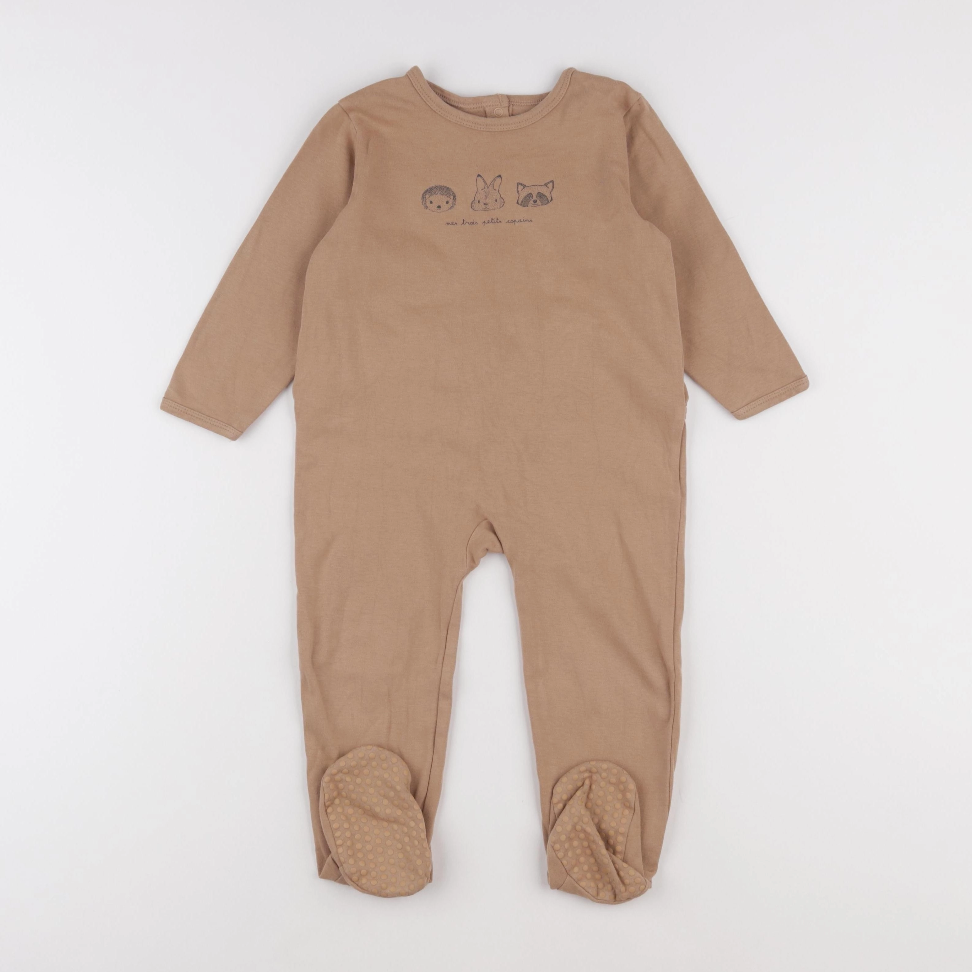 Vertbaudet - pyjama coton marron - 36 mois