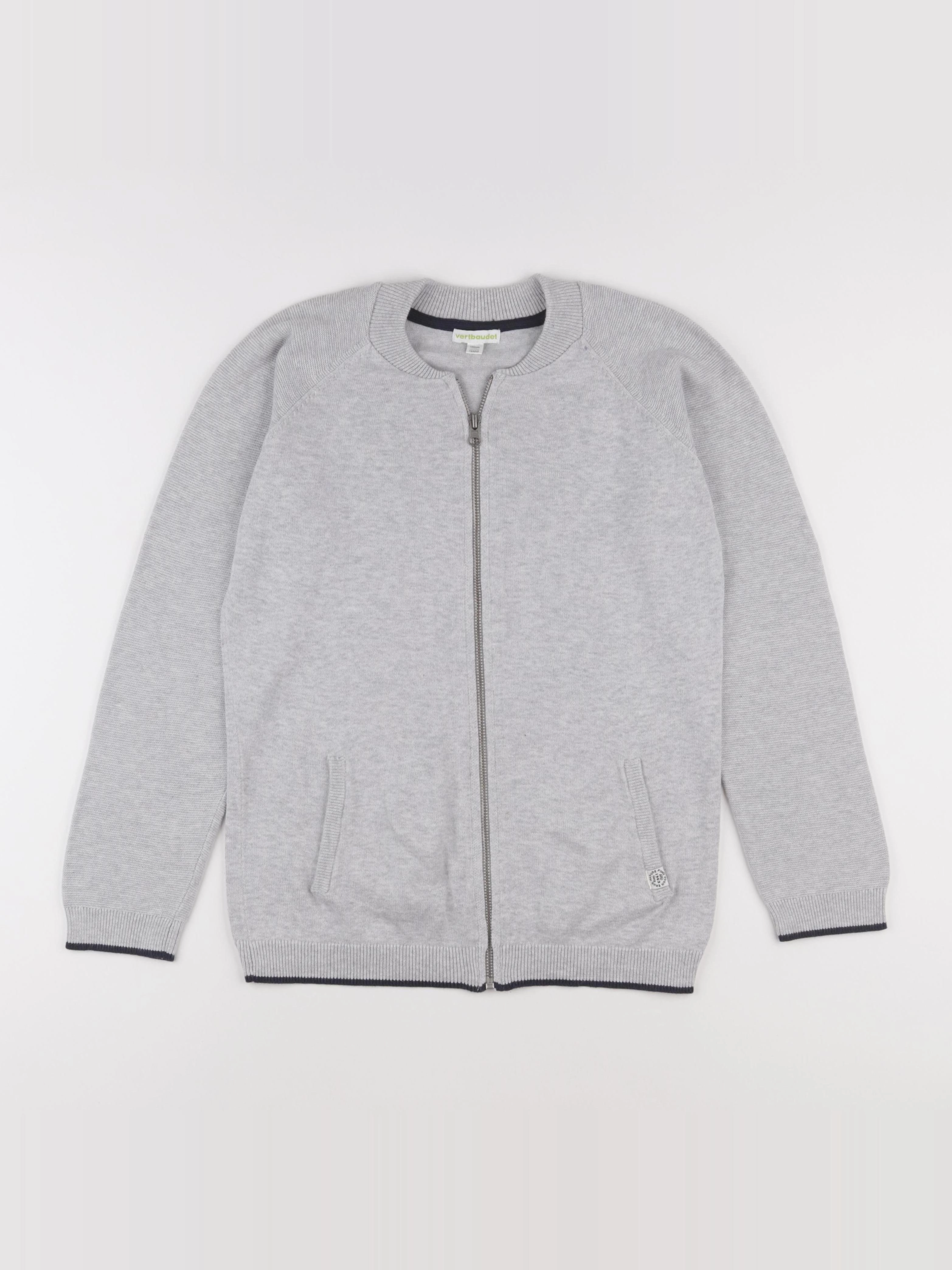 Vertbaudet - gilet gris - 12 ans