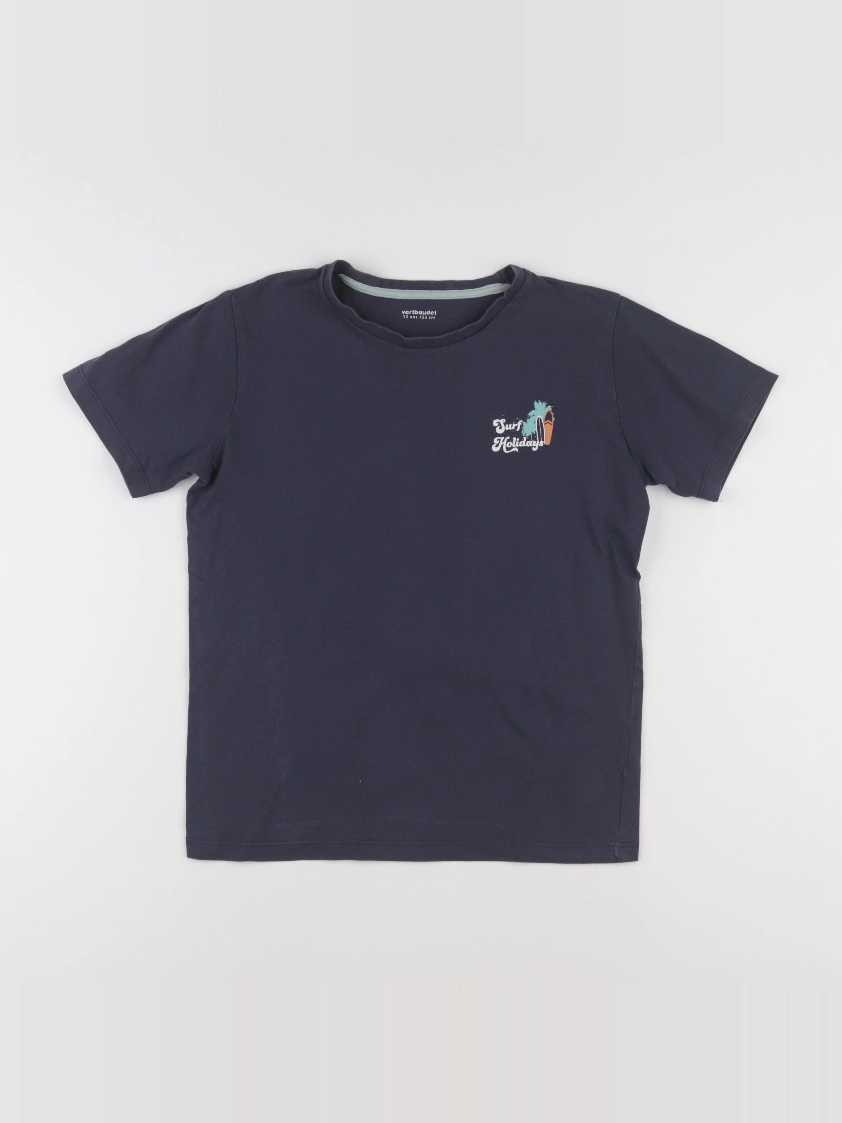 Vertbaudet - tee-shirt bleu - 12 ans