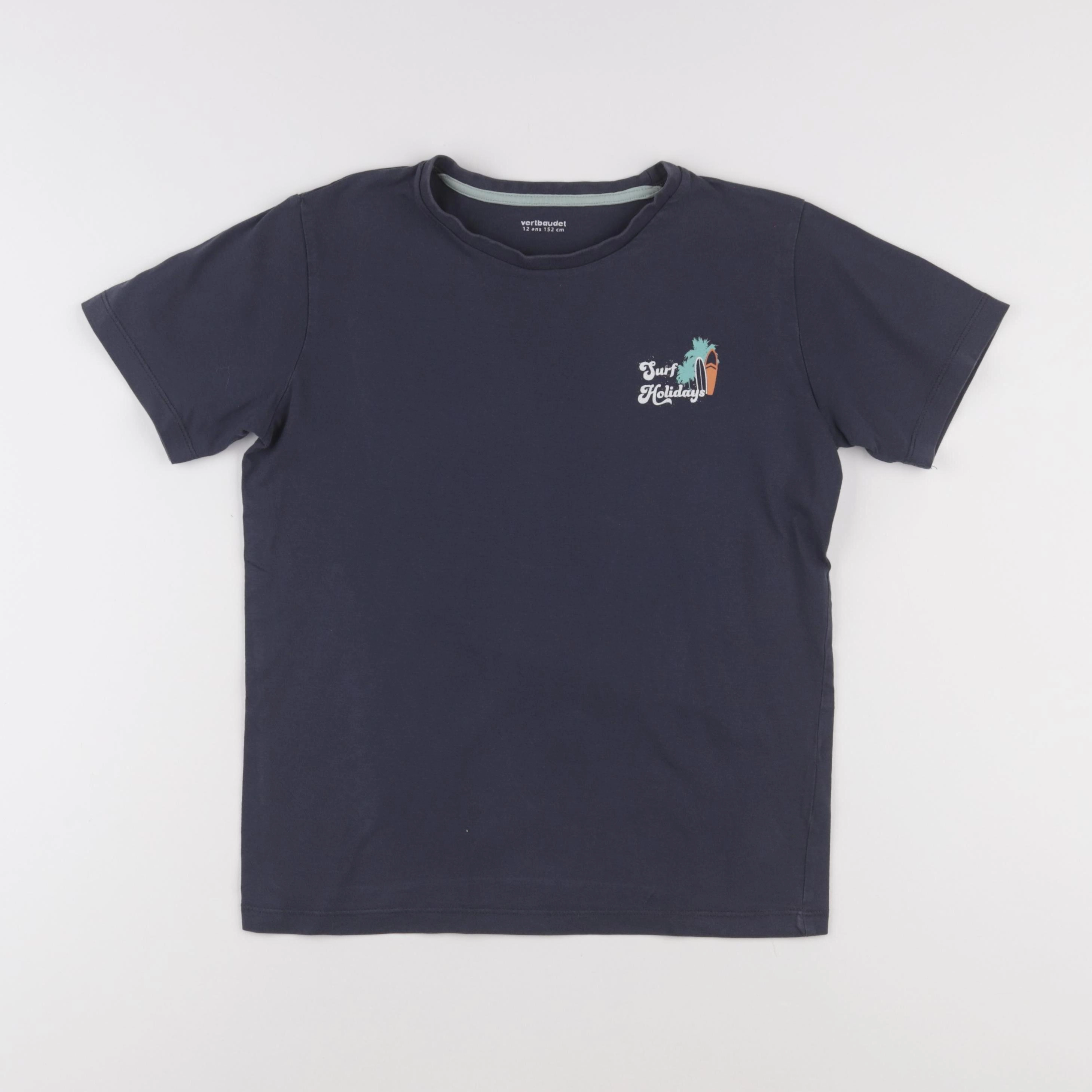 Vertbaudet - tee-shirt bleu - 12 ans