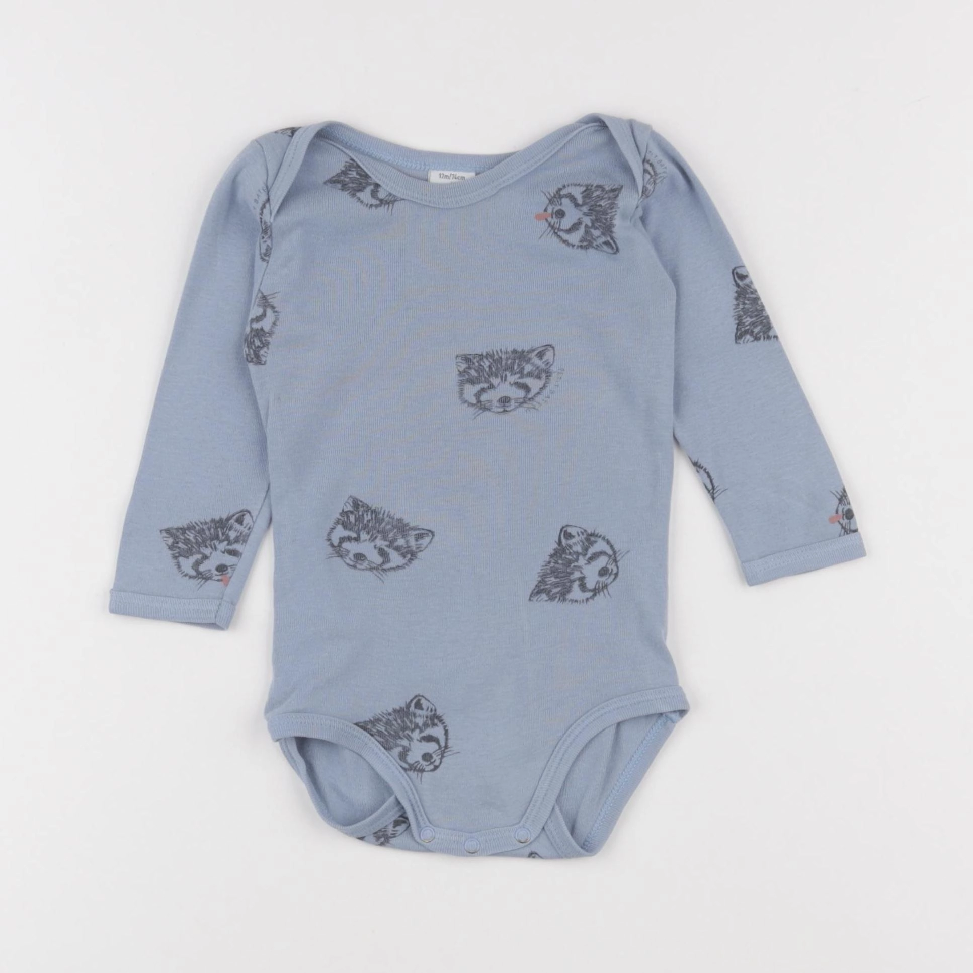 Petit Bateau - body bleu - 12 mois