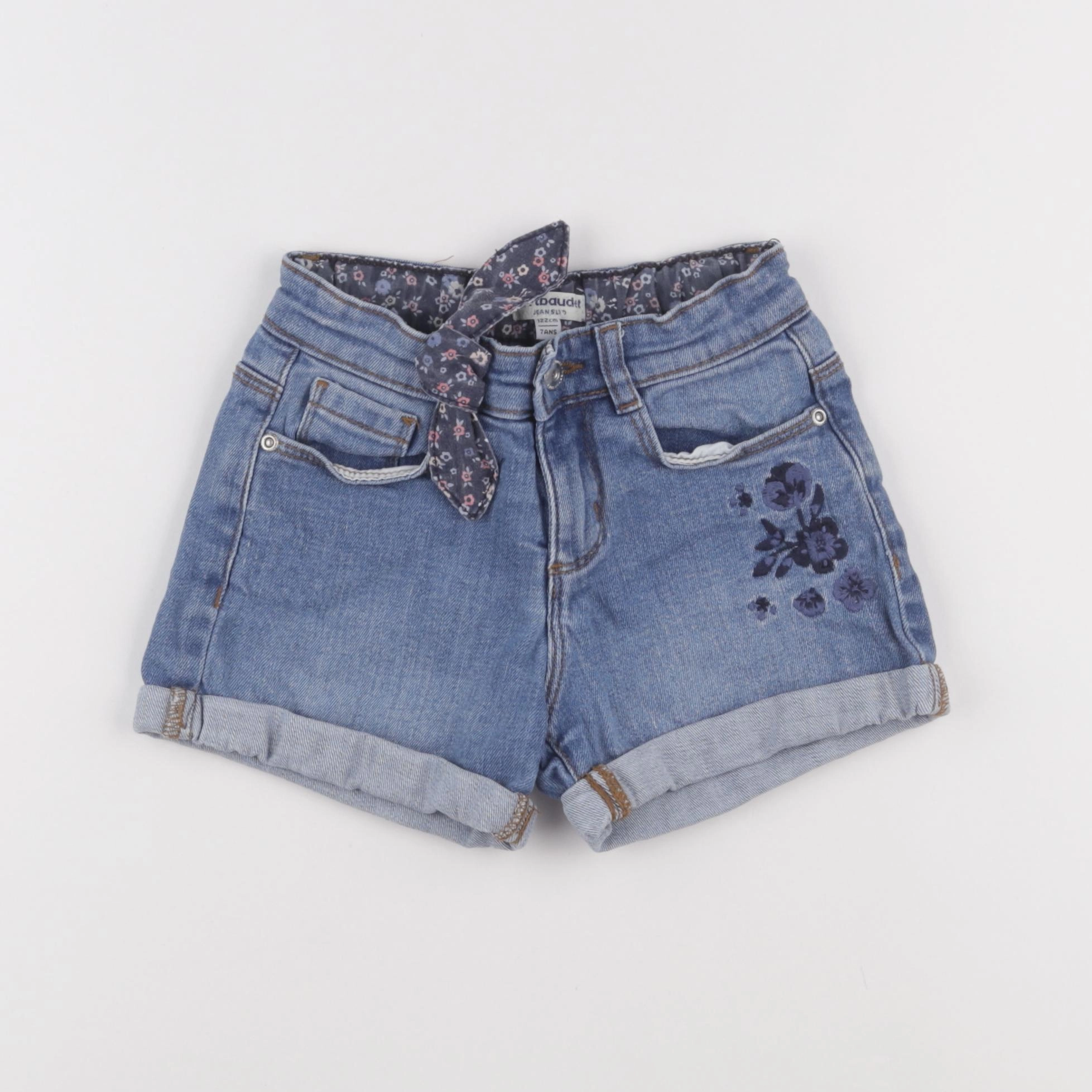Vertbaudet - short bleu - 7 ans