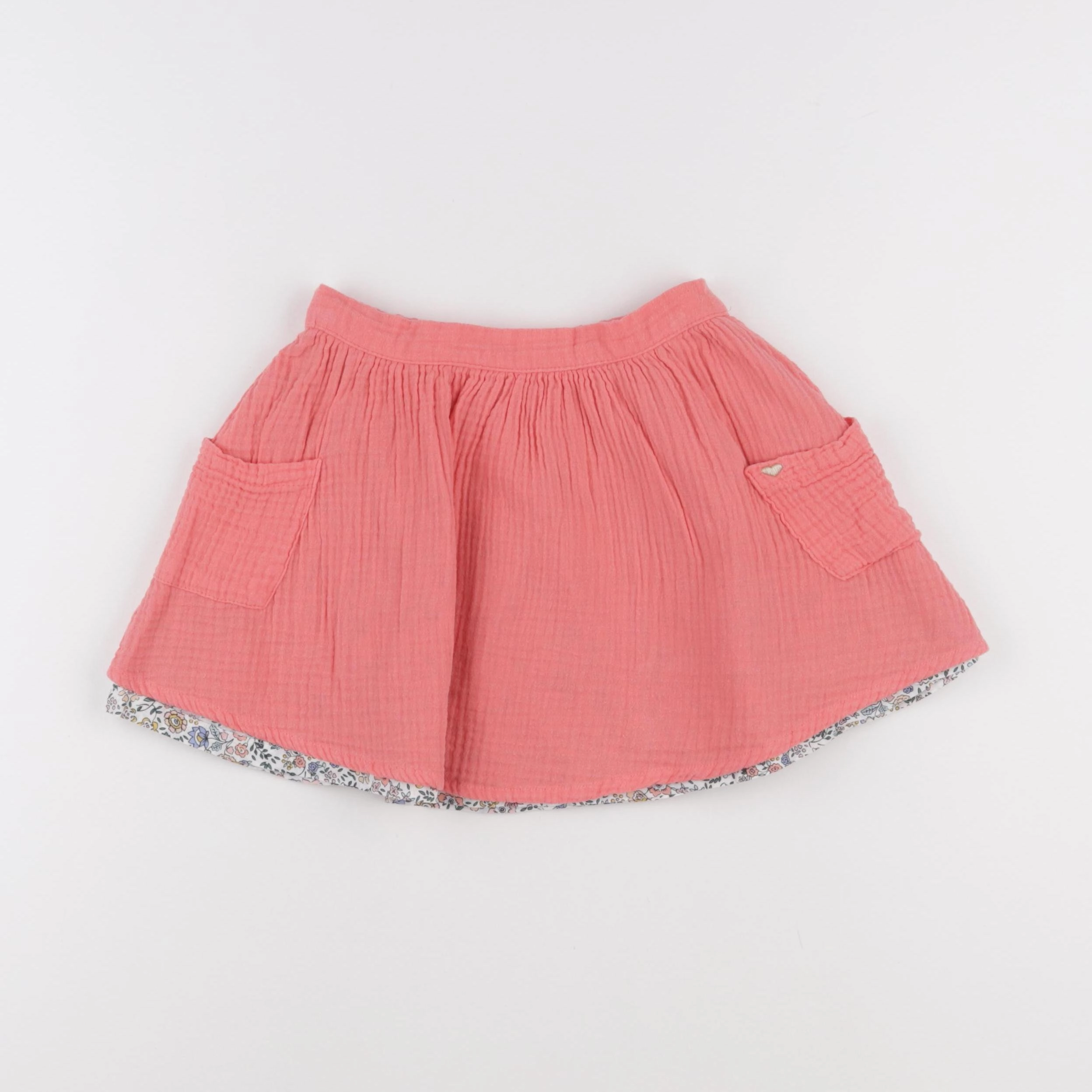Vertbaudet - jupe réversible rose - 6 ans