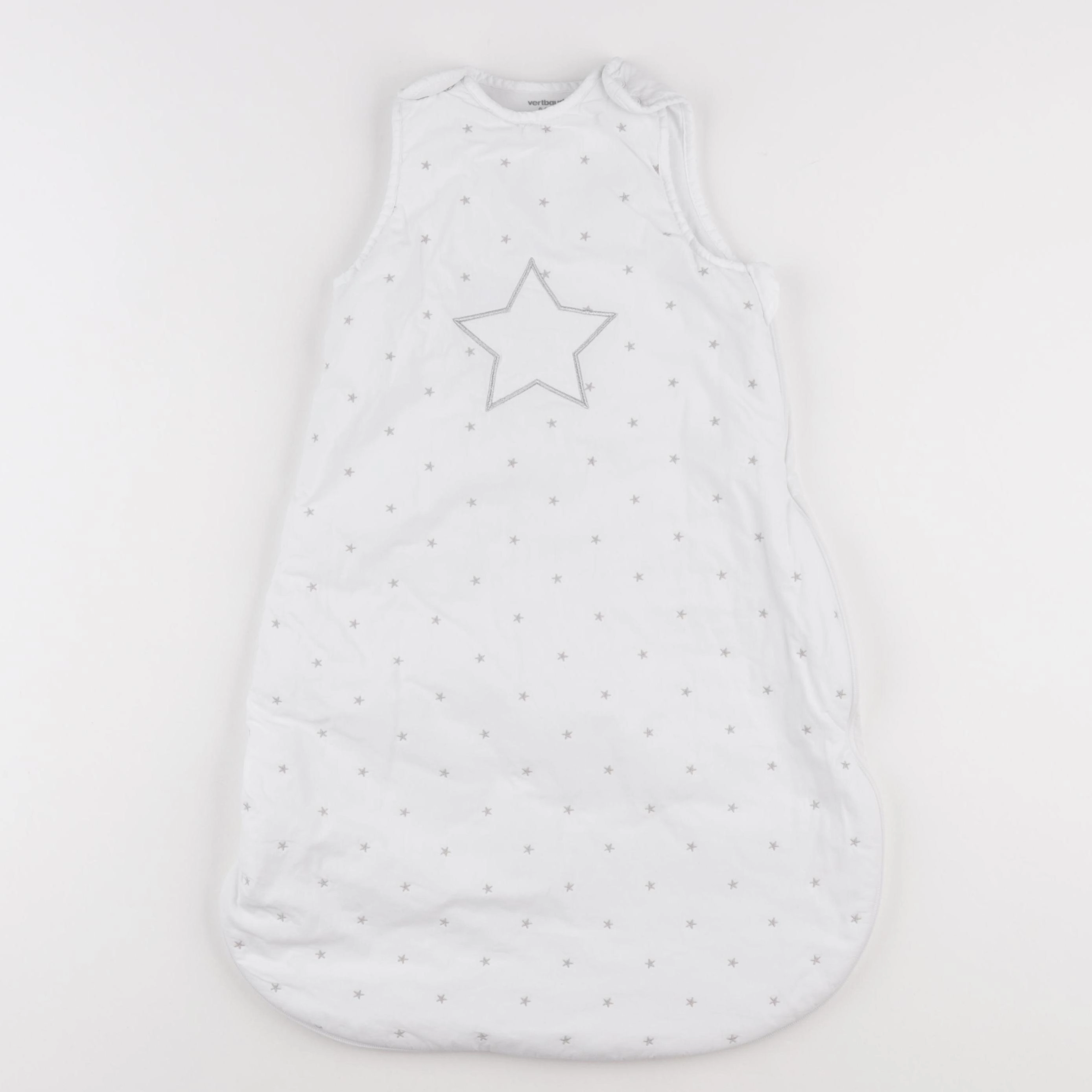 Vertbaudet - gigoteuse blanc, argent - 0/6 mois