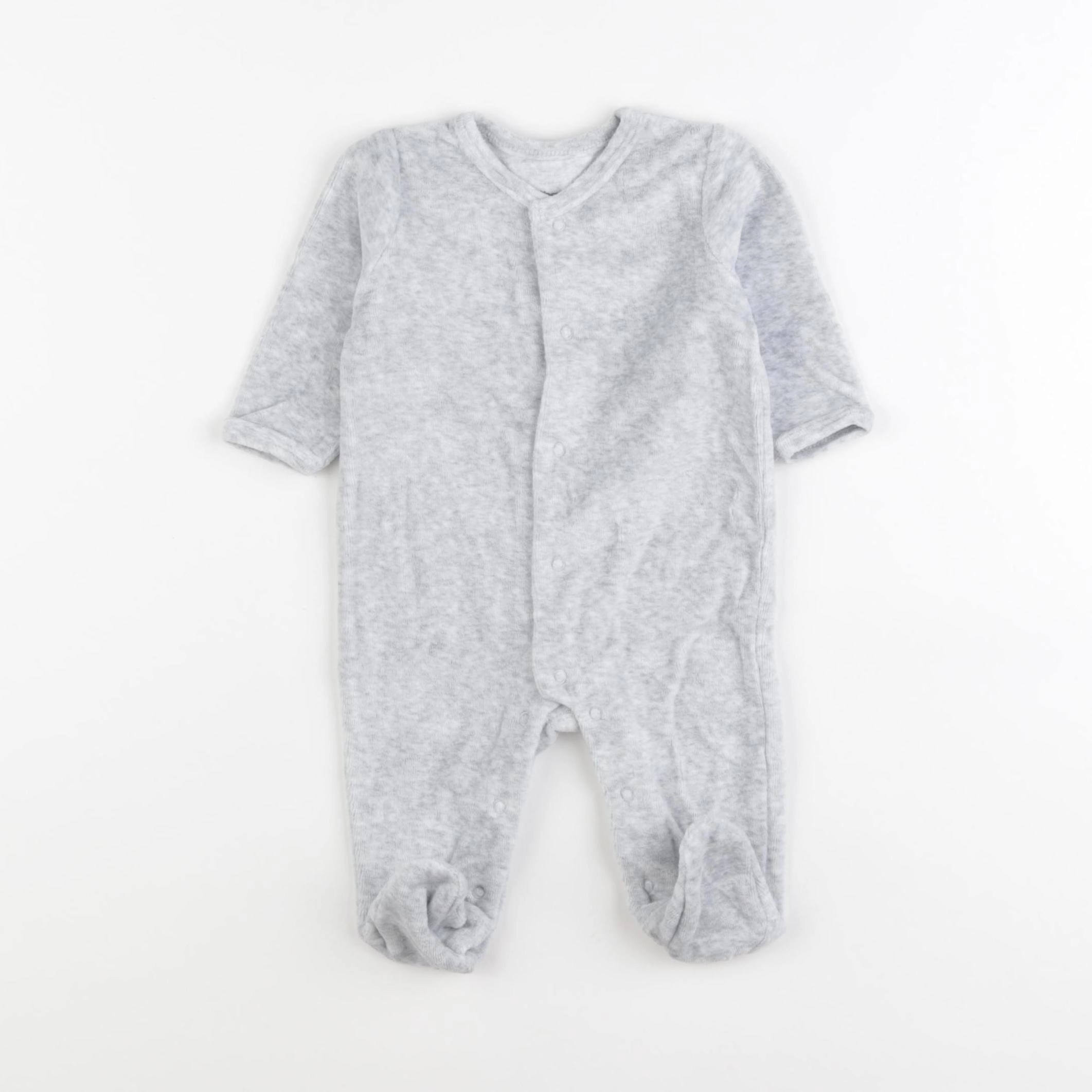 Vertbaudet - pyjama velours gris - 3 mois