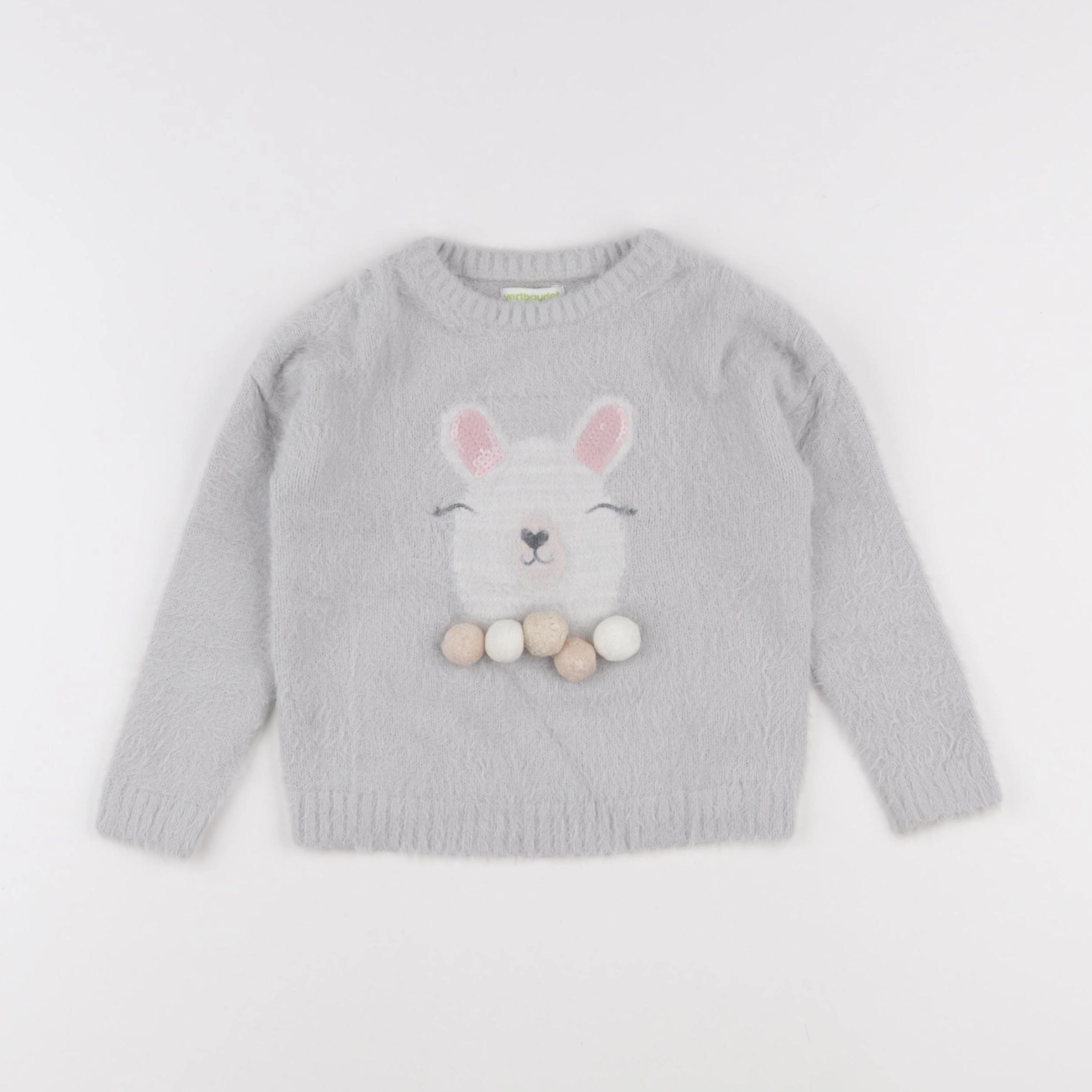 Vertbaudet - pull gris - 4 ans