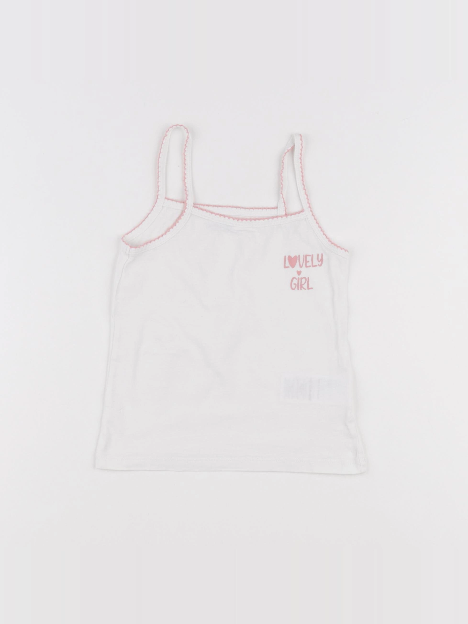 Vertbaudet - maillot de corps blanc - 4 ans