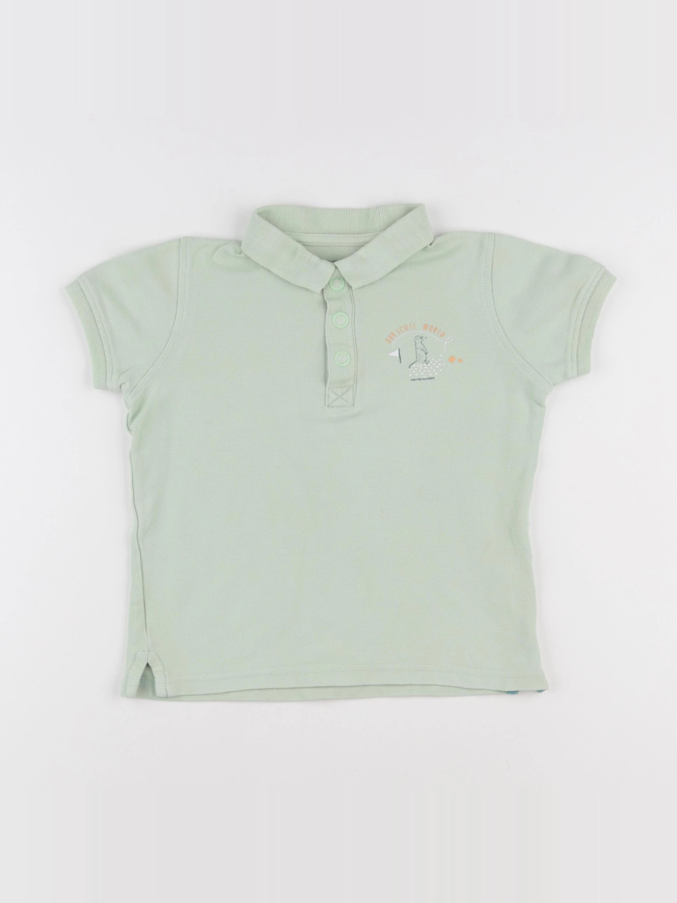 Vertbaudet - polo vert - 5 ans