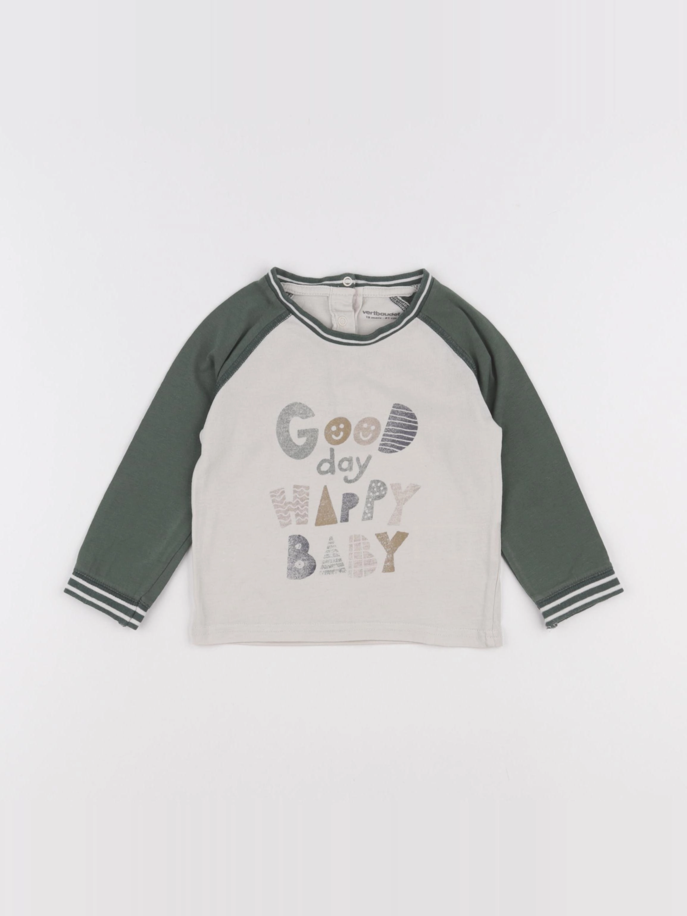 Vertbaudet - tee-shirt vert - 18 mois
