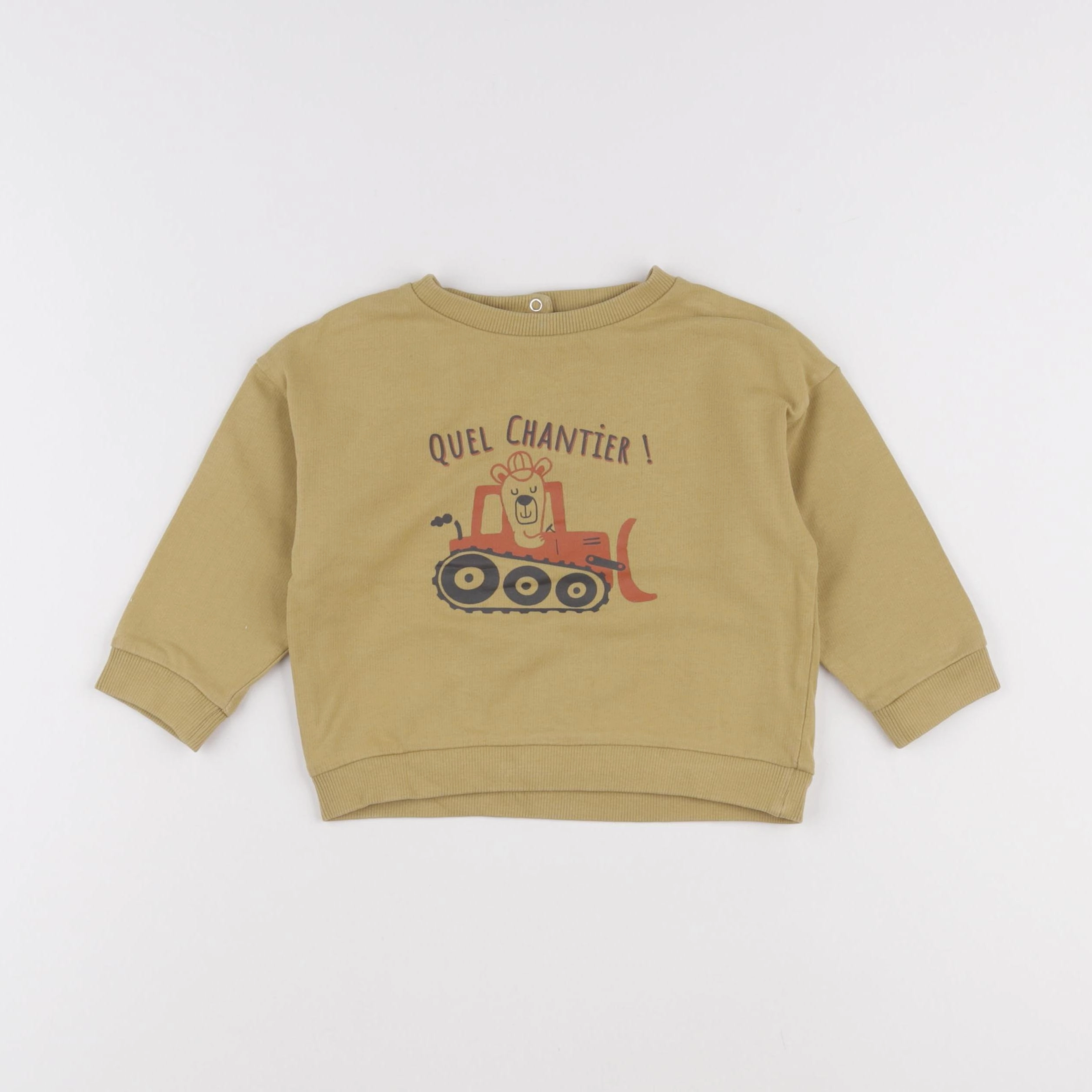 Vertbaudet - sweat jaune - 18 mois