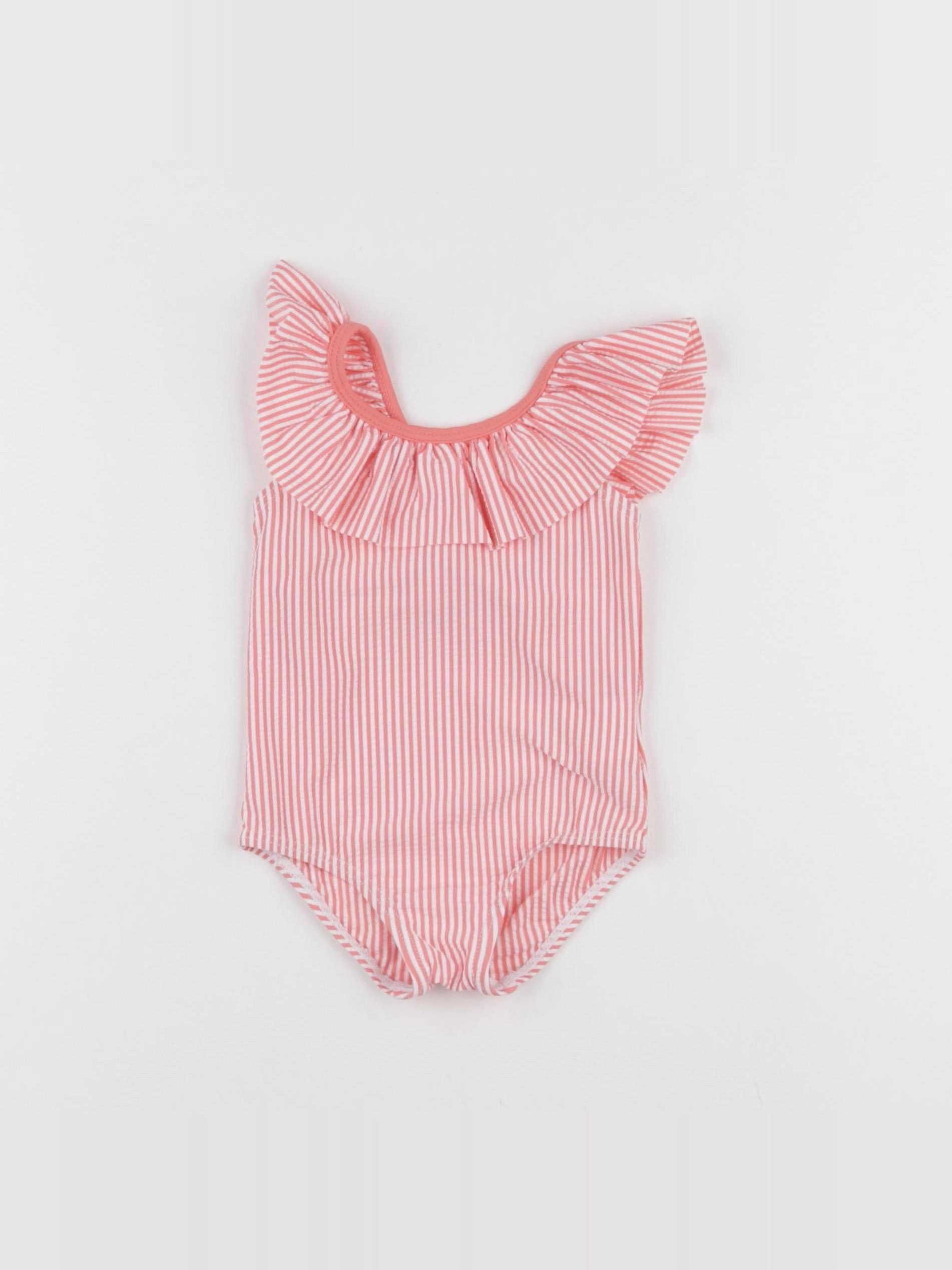 Vertbaudet - maillot de bain rose - 12 mois