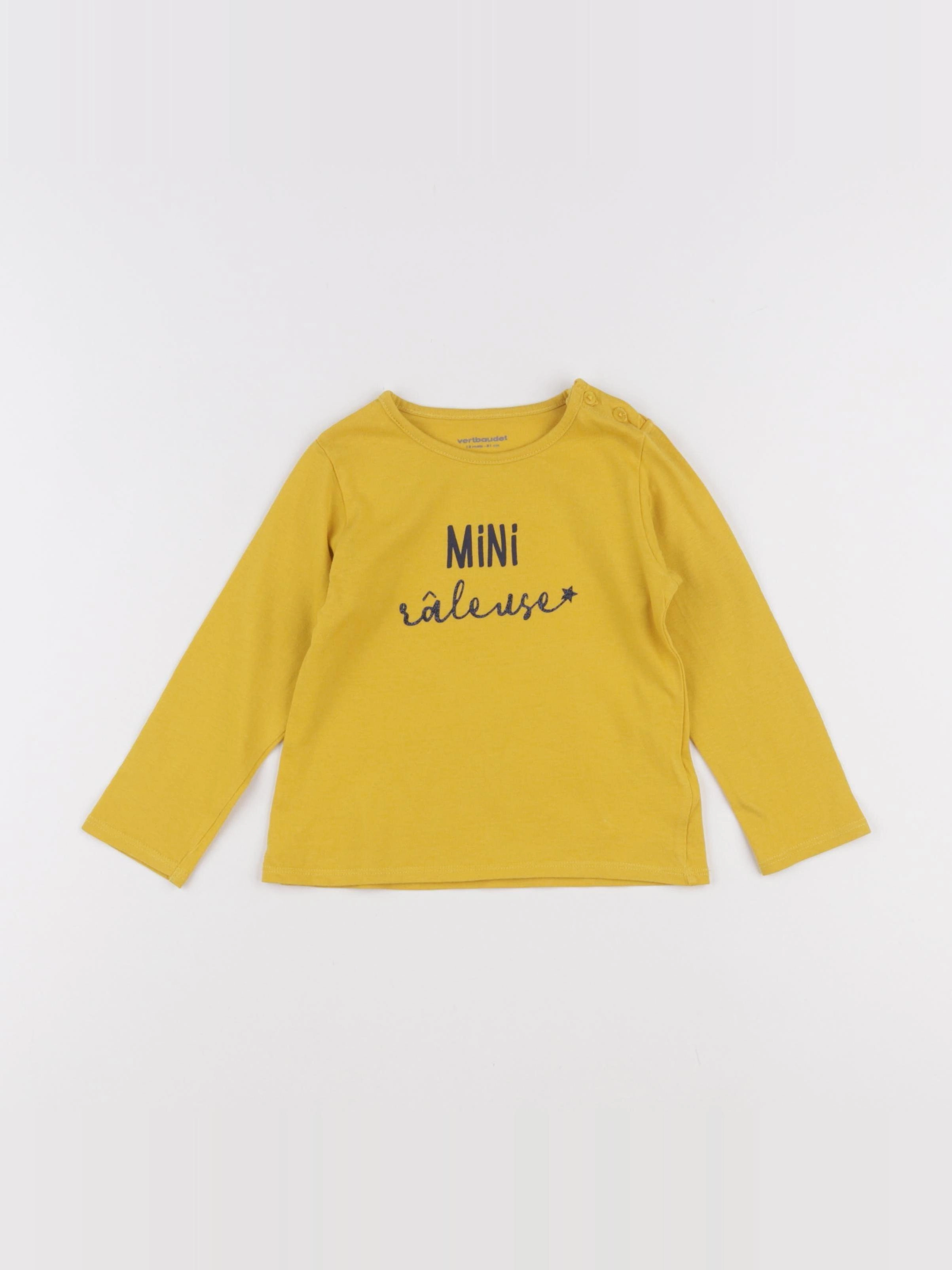 Vertbaudet - tee-shirt jaune - 18 mois