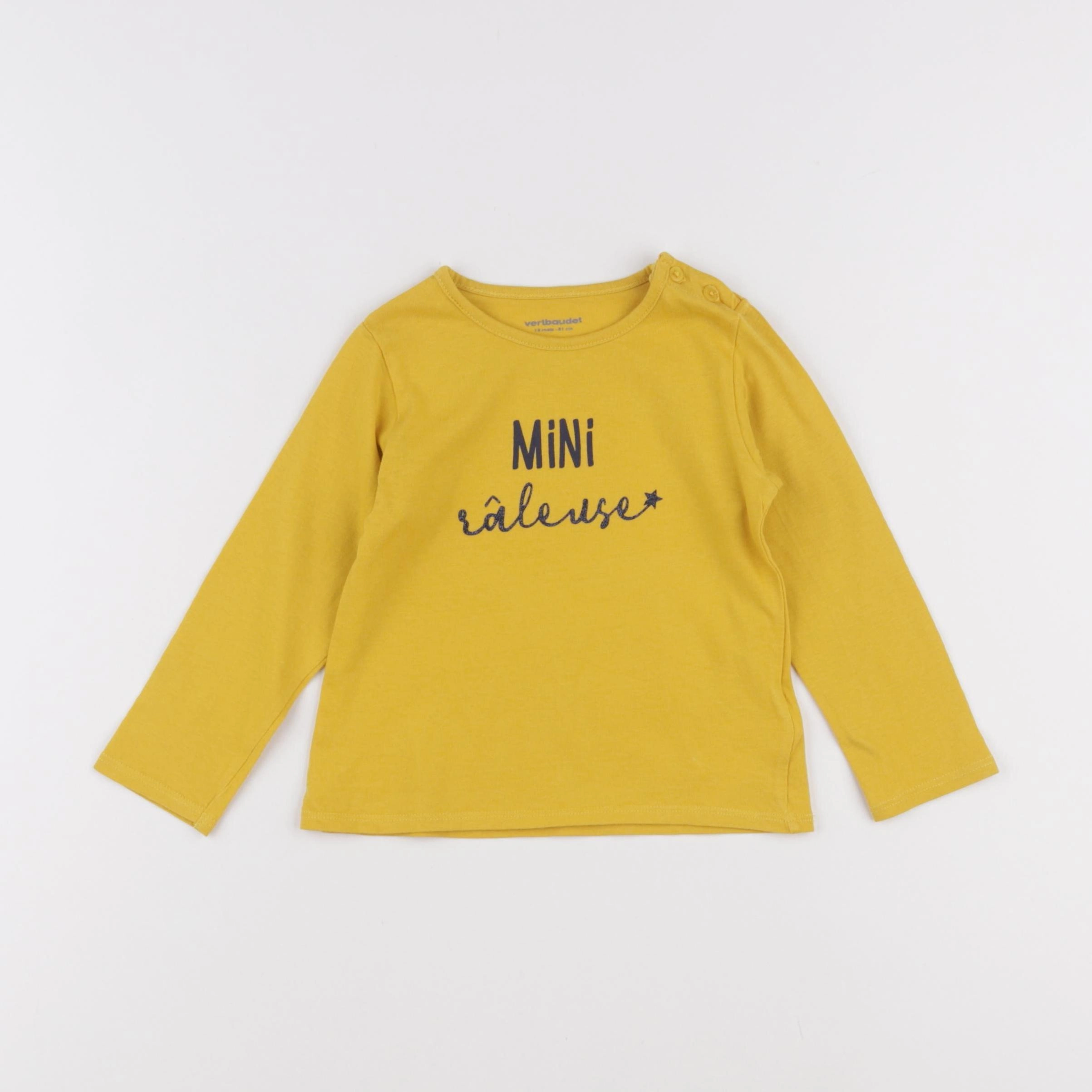 Vertbaudet - tee-shirt jaune - 18 mois