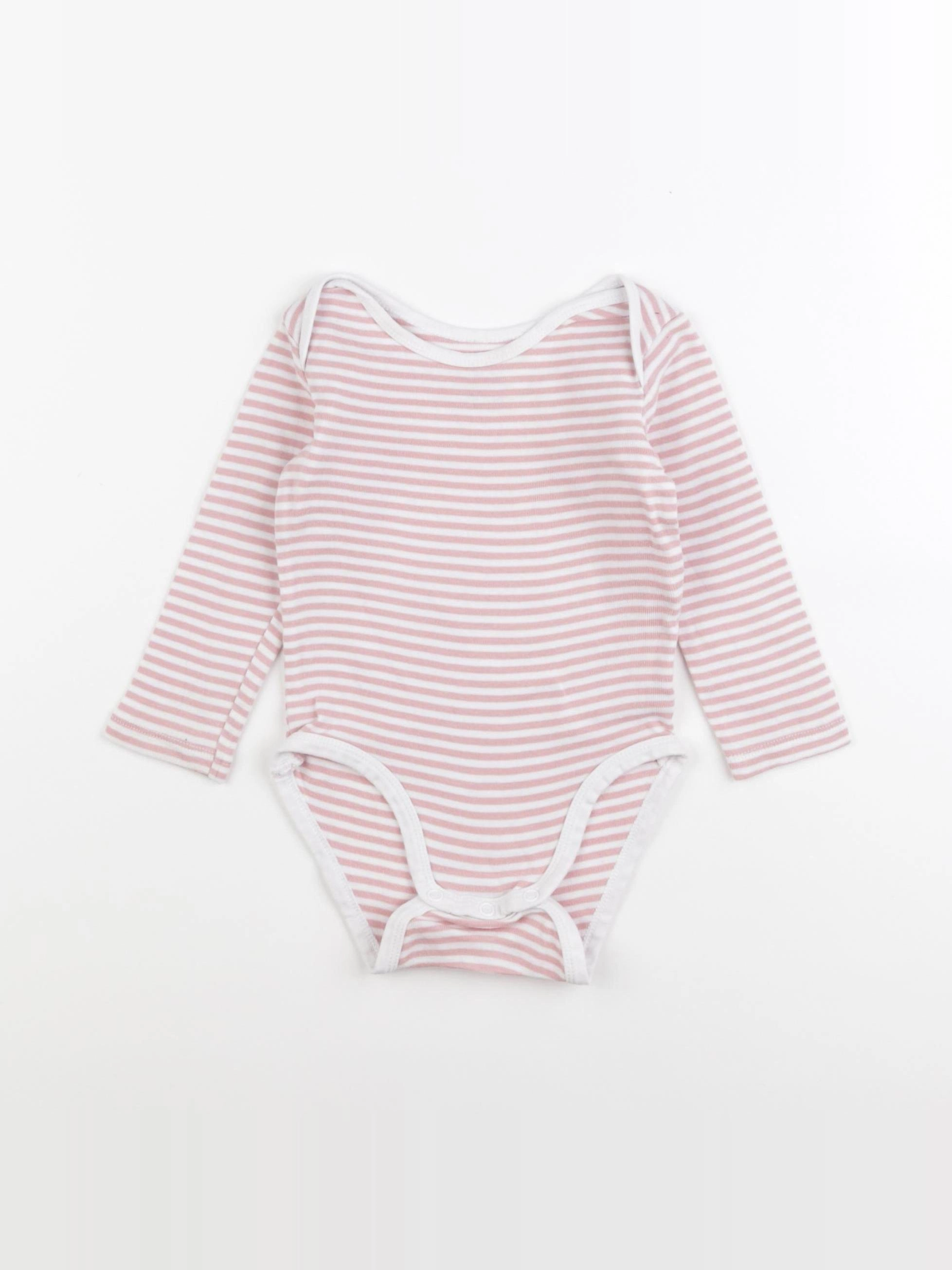 H&M - body rose - 9/12 mois