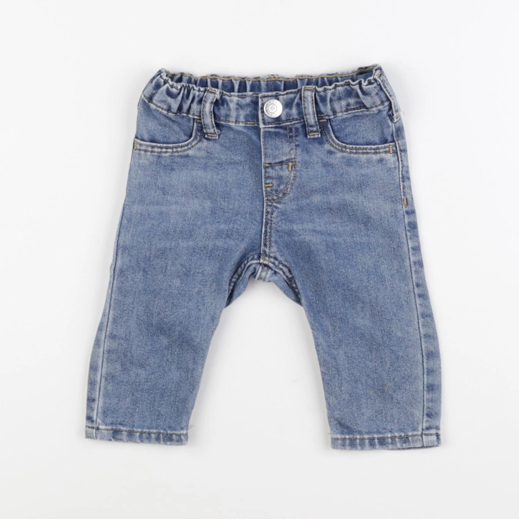 H&M - pantalon bleu - 4/6 mois
