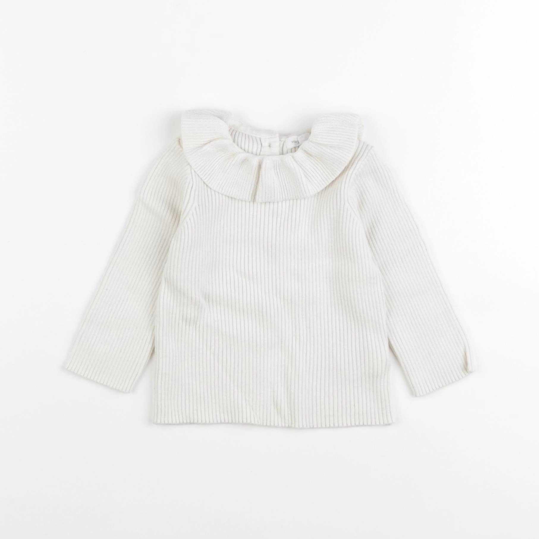 Vertbaudet - pull beige - 6 mois
