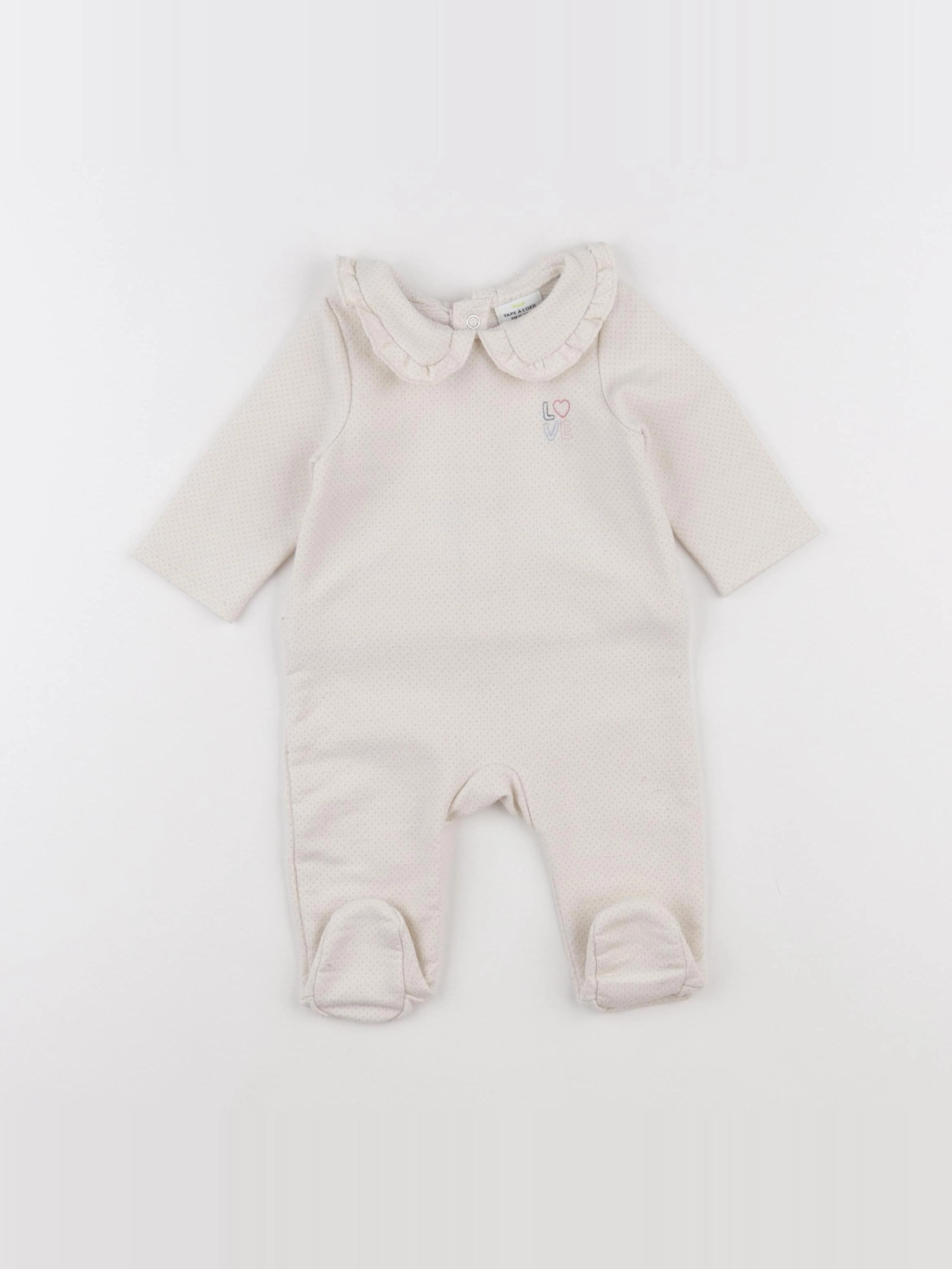 Tape à l'oeil - pyjama coton beige - 3 mois