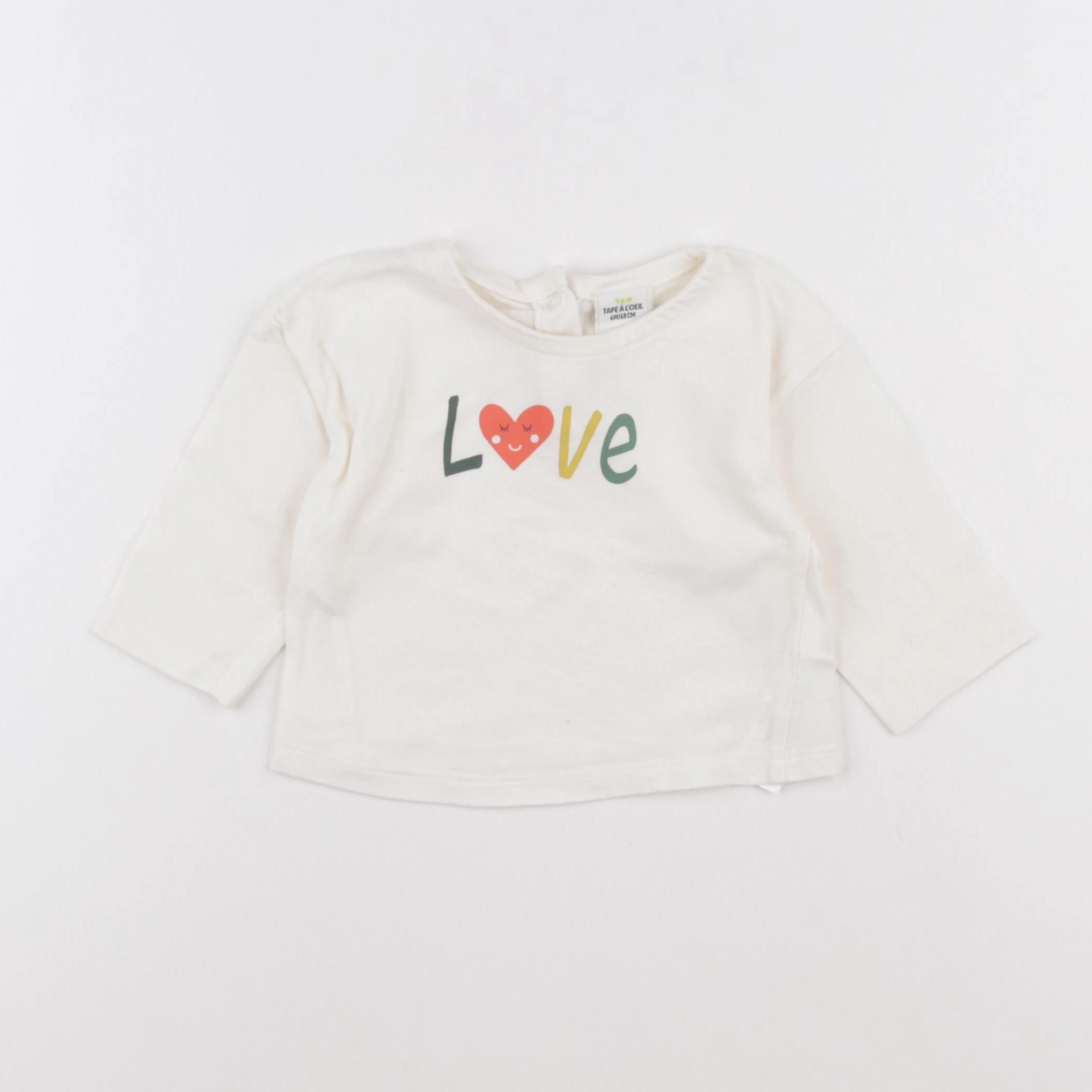 Tape à l'oeil - tee-shirt blanc - 6 mois