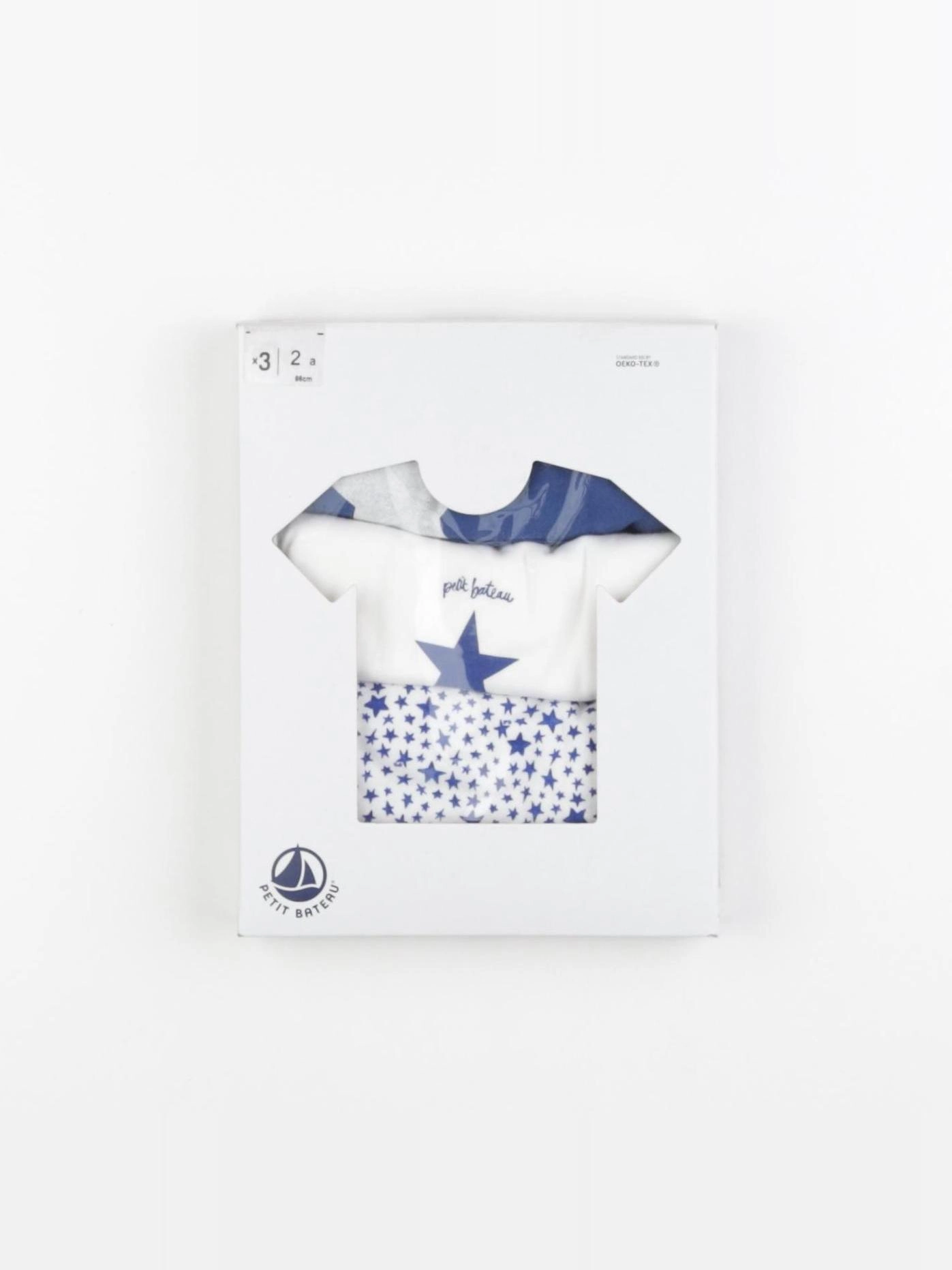 Petit Bateau - lot de 3 maillots de corps blanc - 2 ans