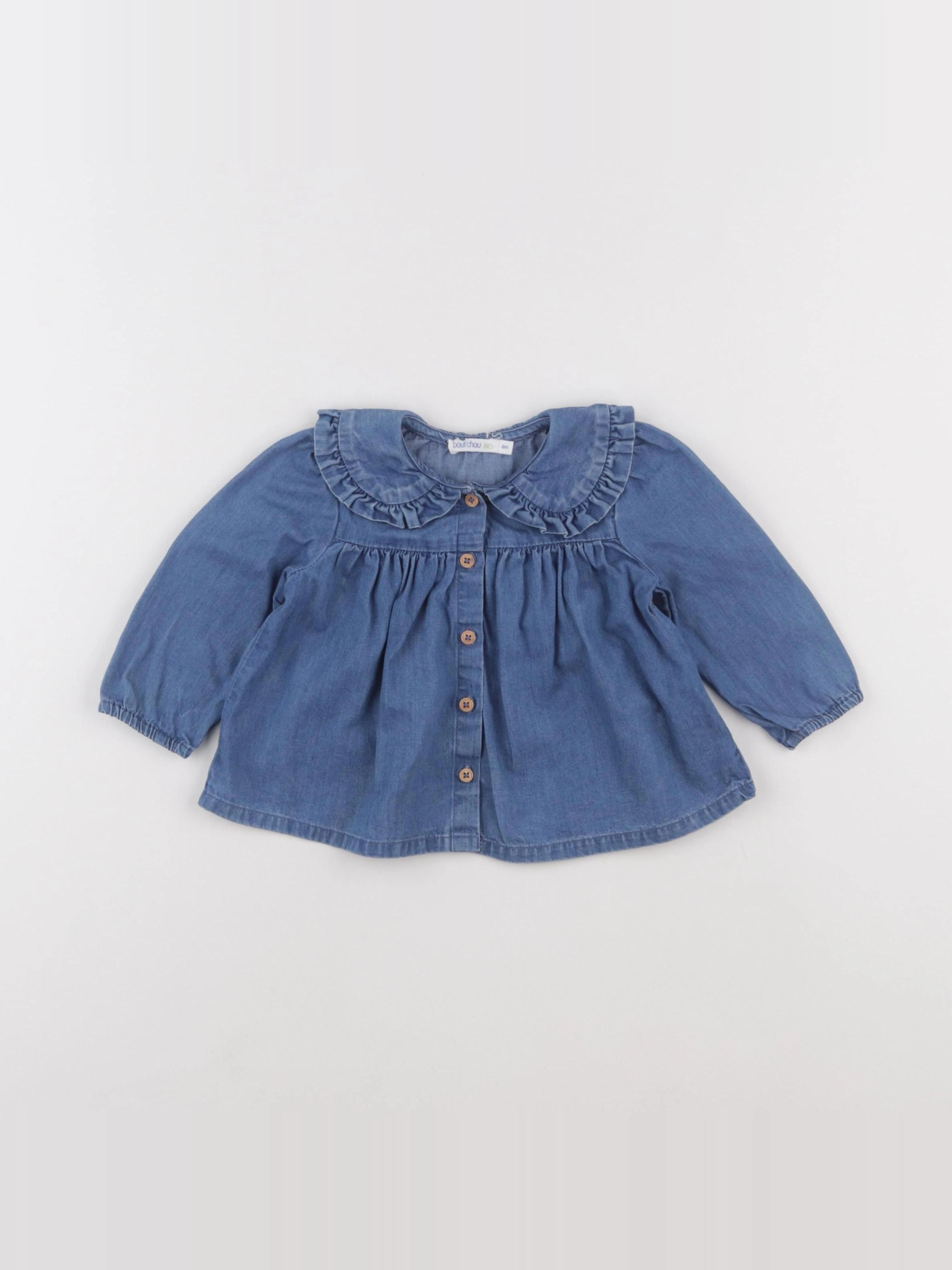 Boutchou - blouse bleu - 6 mois