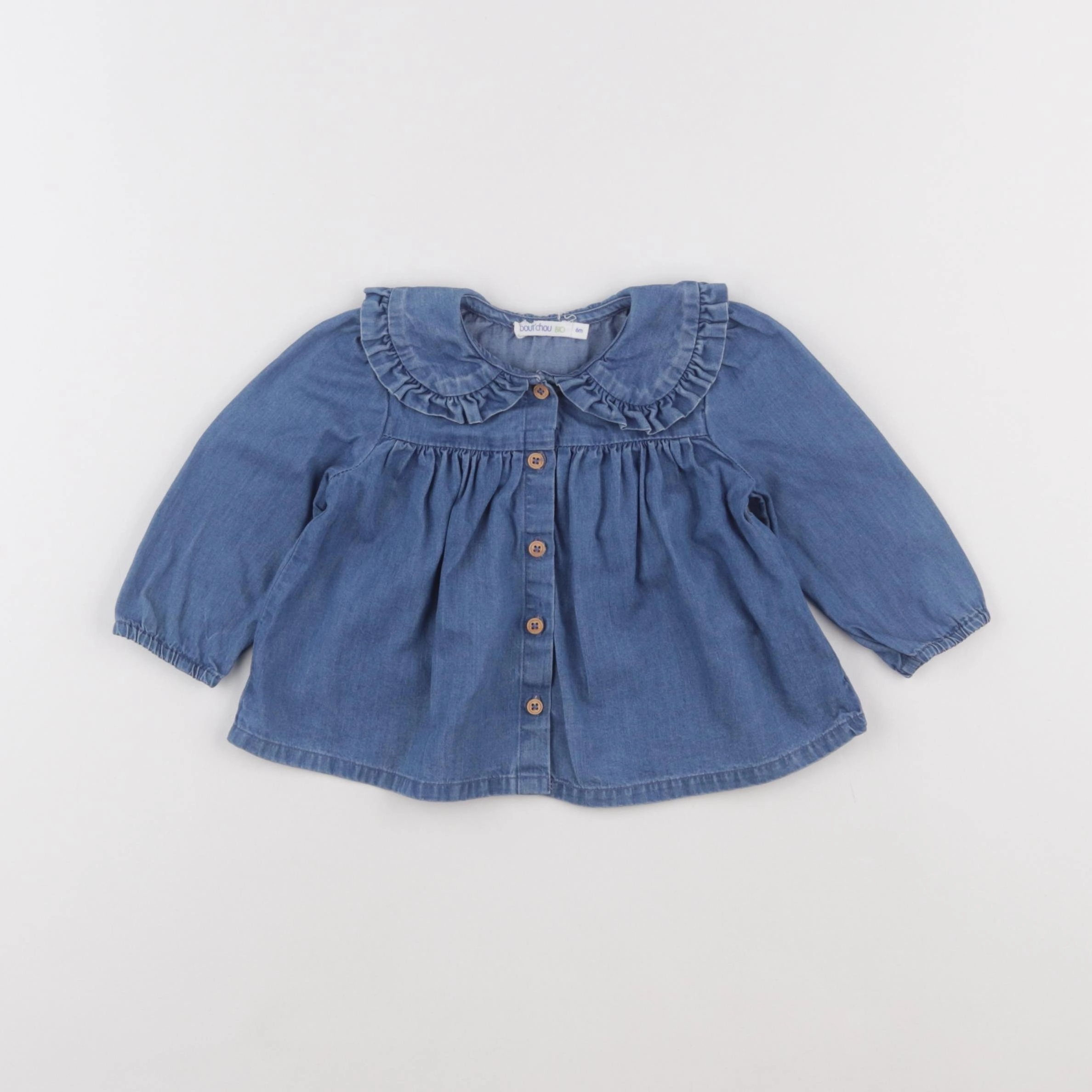 Boutchou - blouse bleu - 6 mois