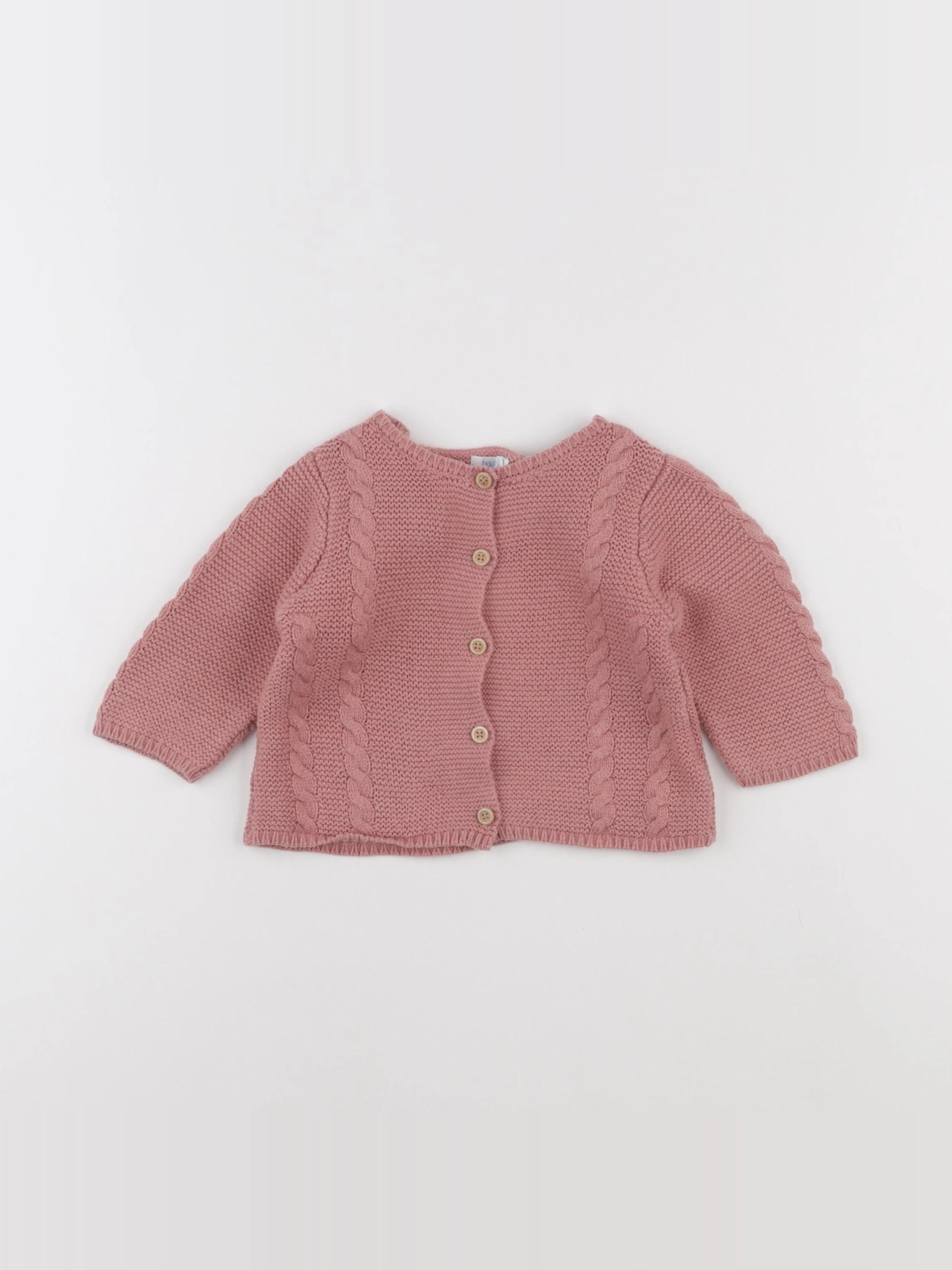 Boutchou - gilet rose - 9 mois