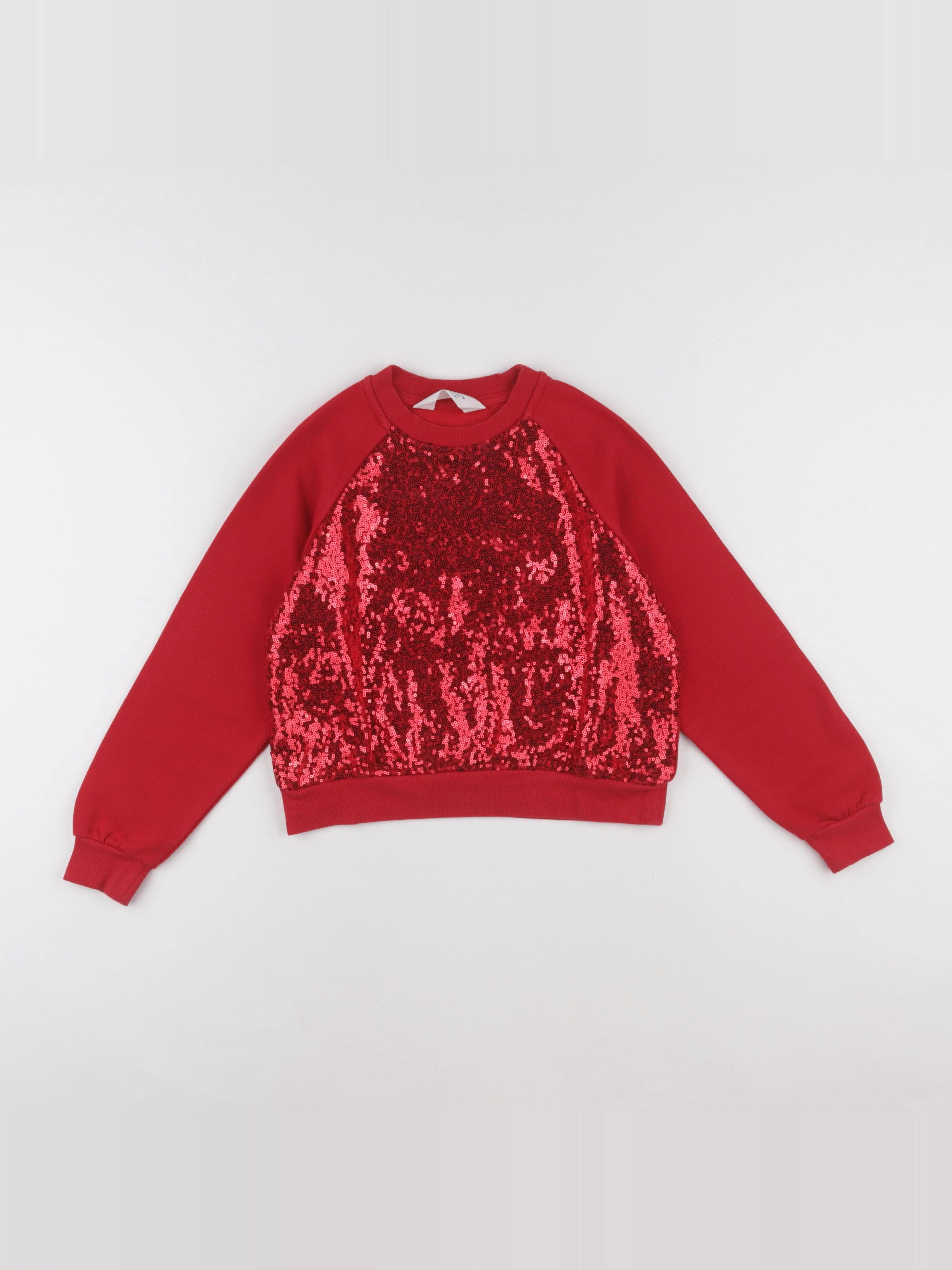 H&M - sweat rouge - 8/10 ans