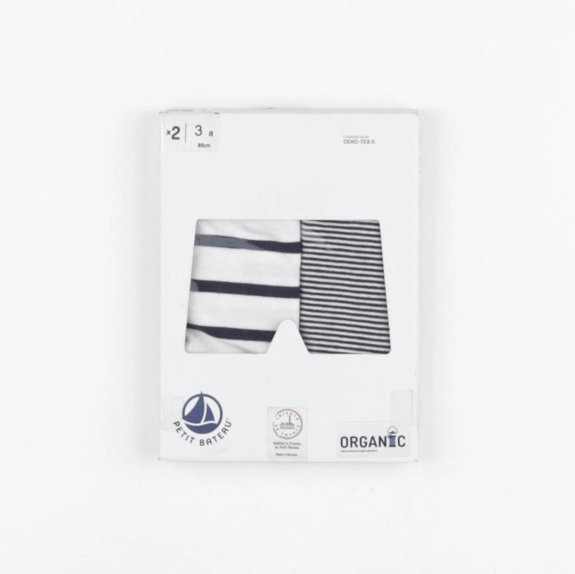 Petit Bateau - lot de 2 boxers bleu - 3 ans