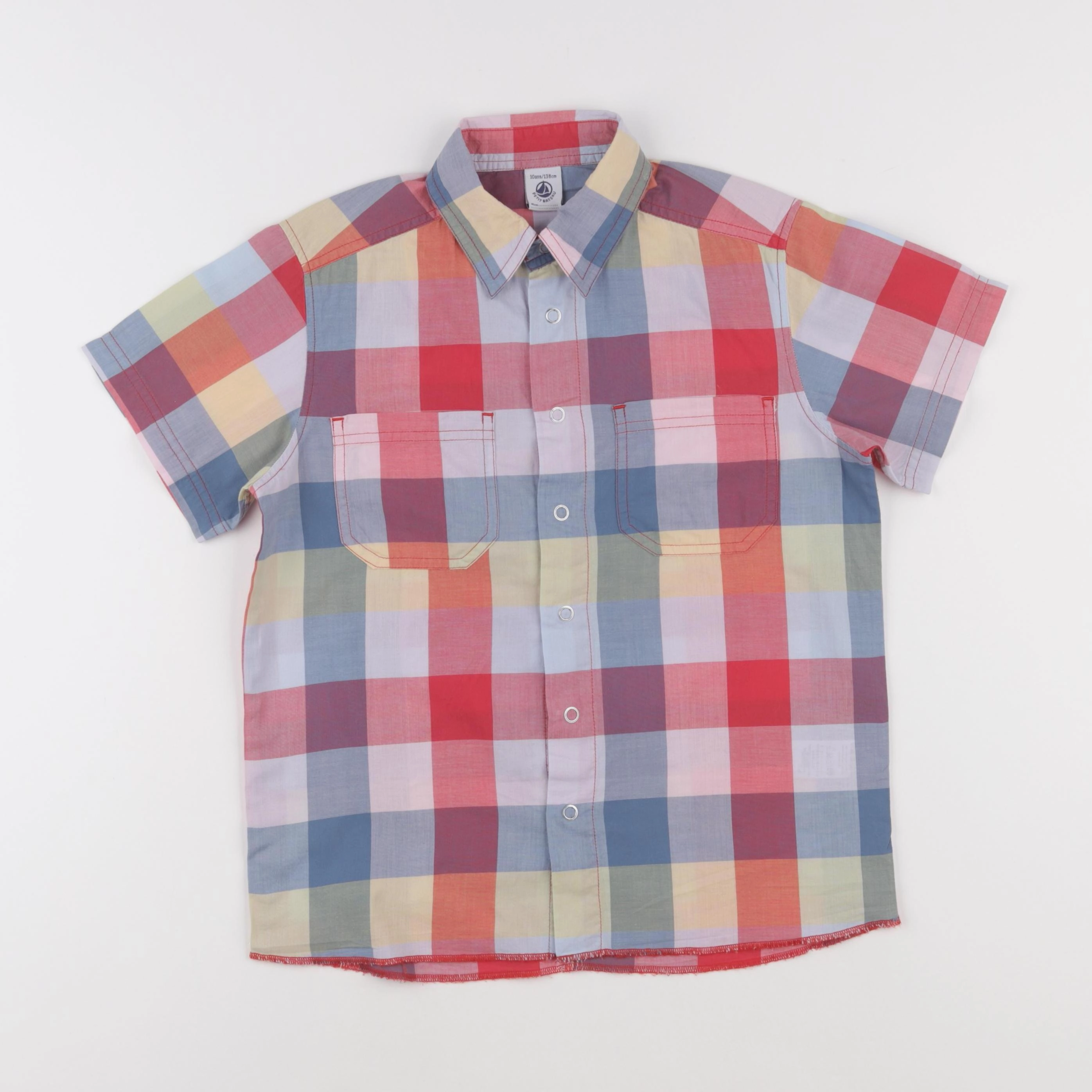 Petit Bateau - chemise multicolore - 10 ans