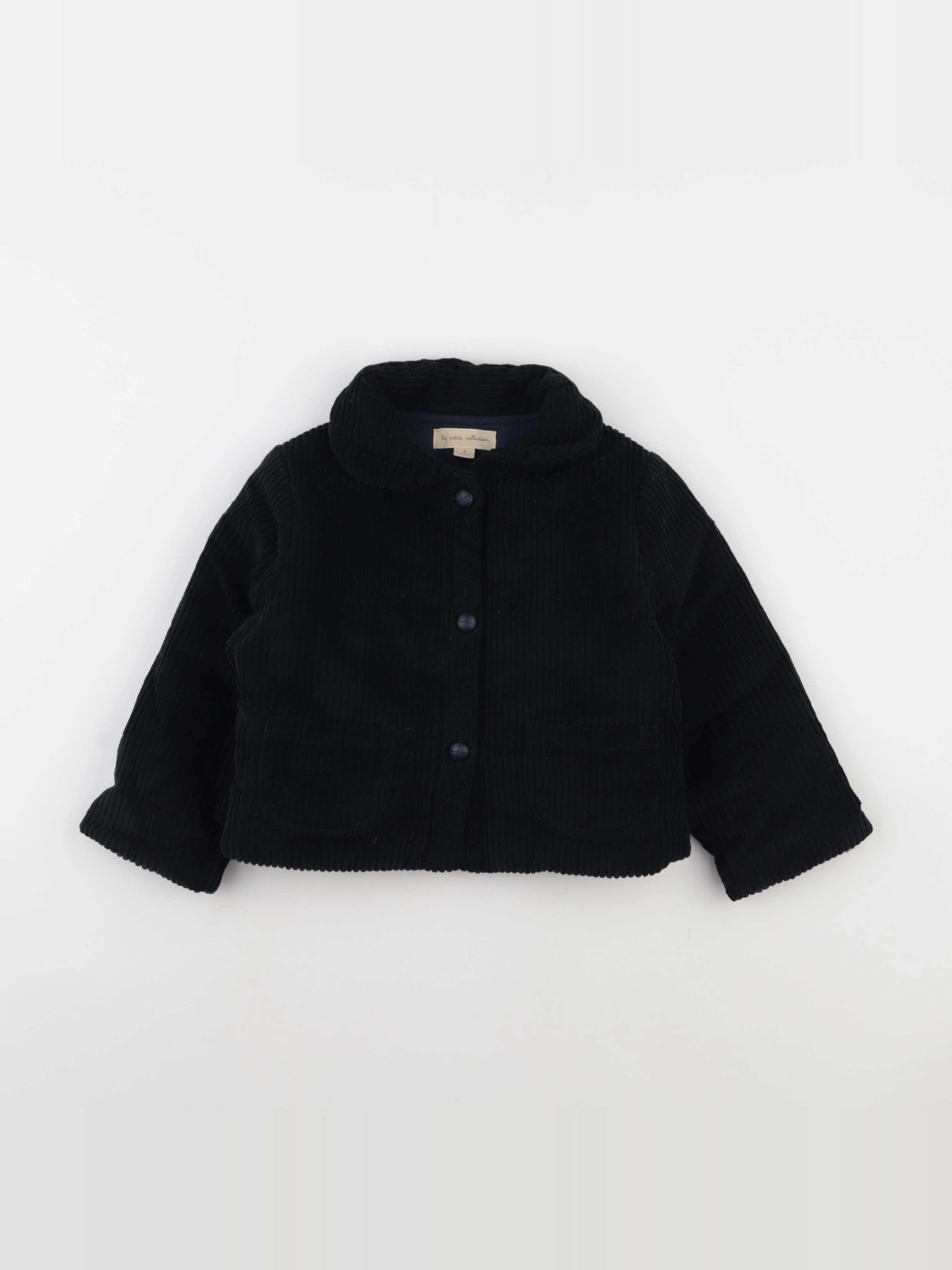 La Petite Collection - veste doublé bleu - 3 ans