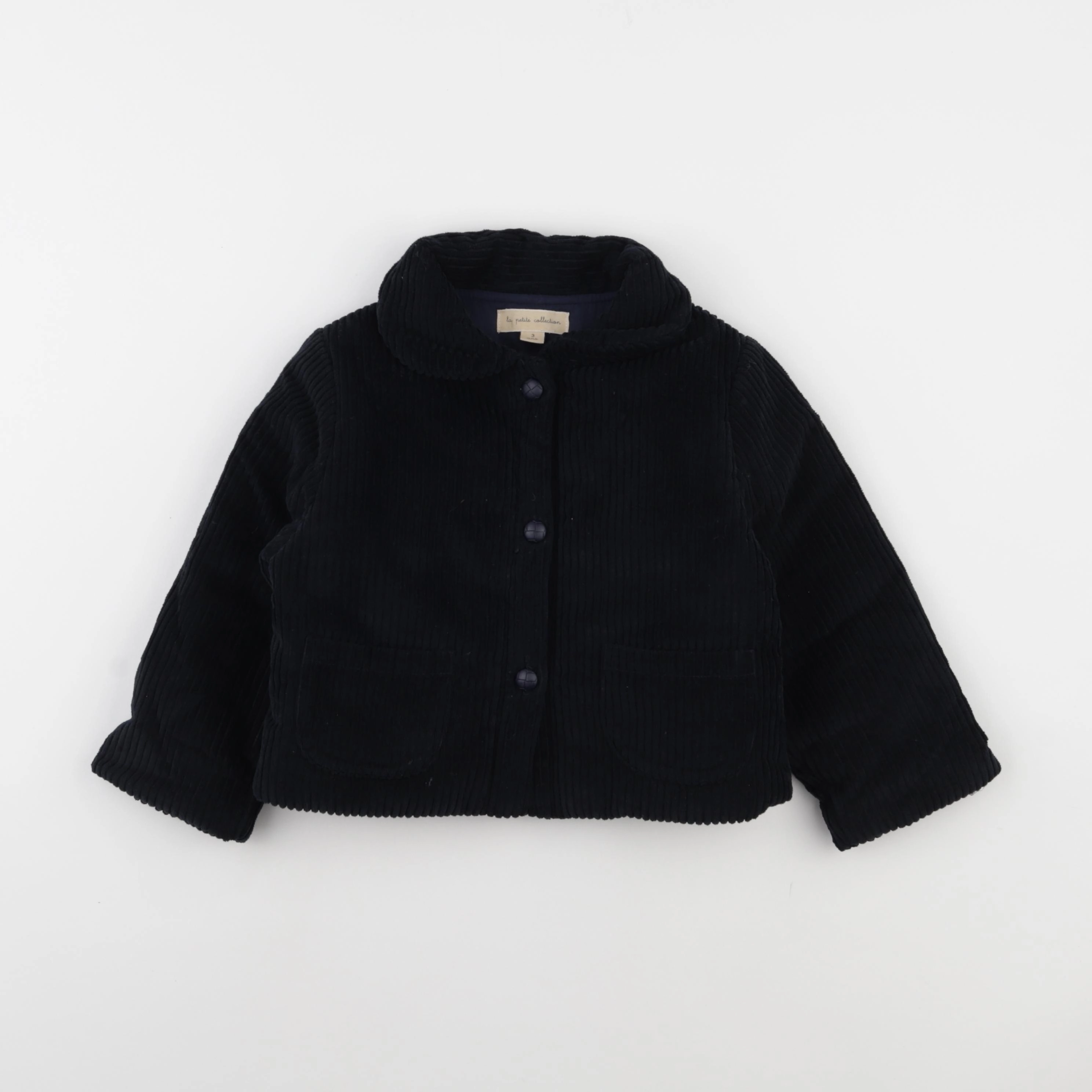 La Petite Collection - veste doublé bleu - 3 ans