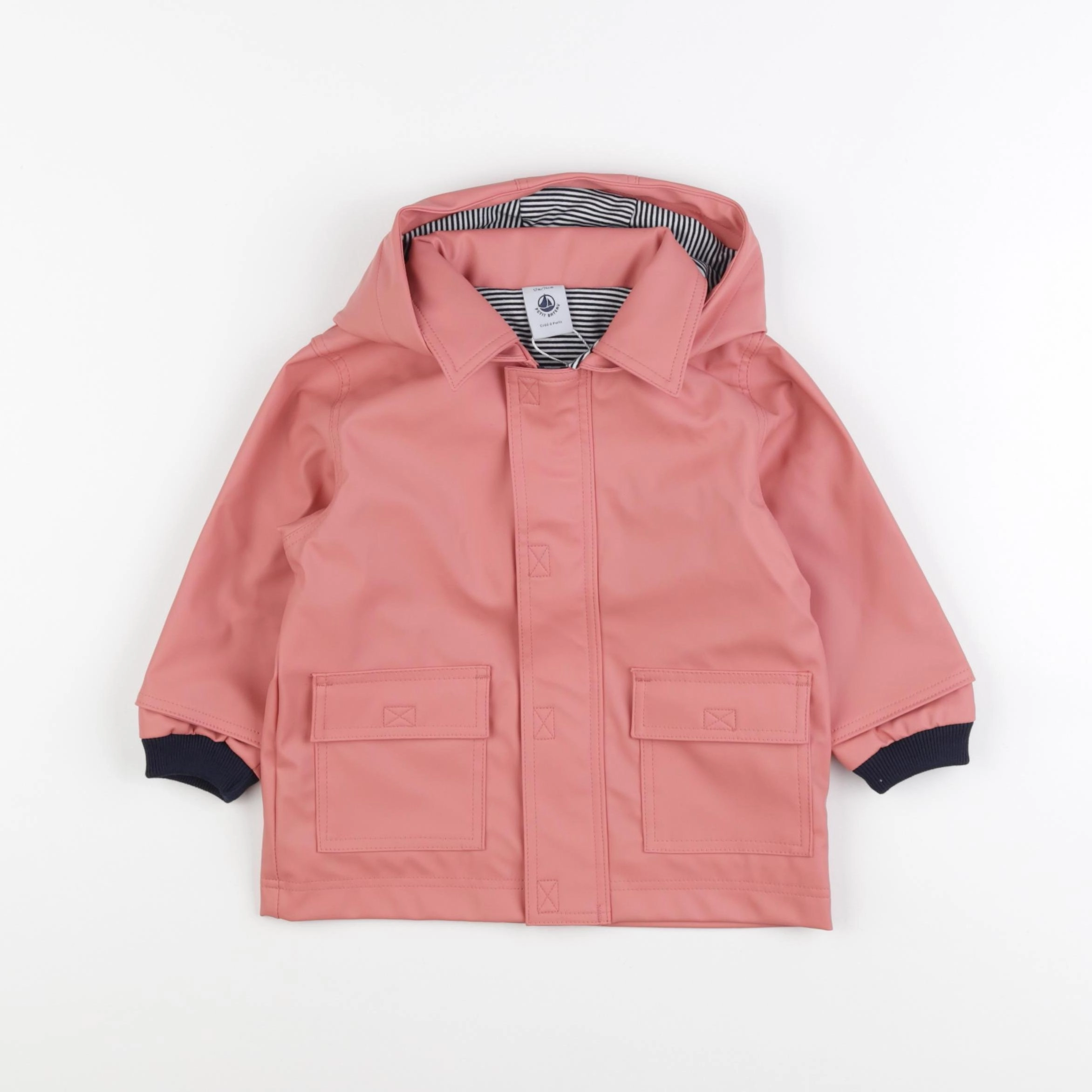 Petit Bateau - imperméable rose - 12 mois