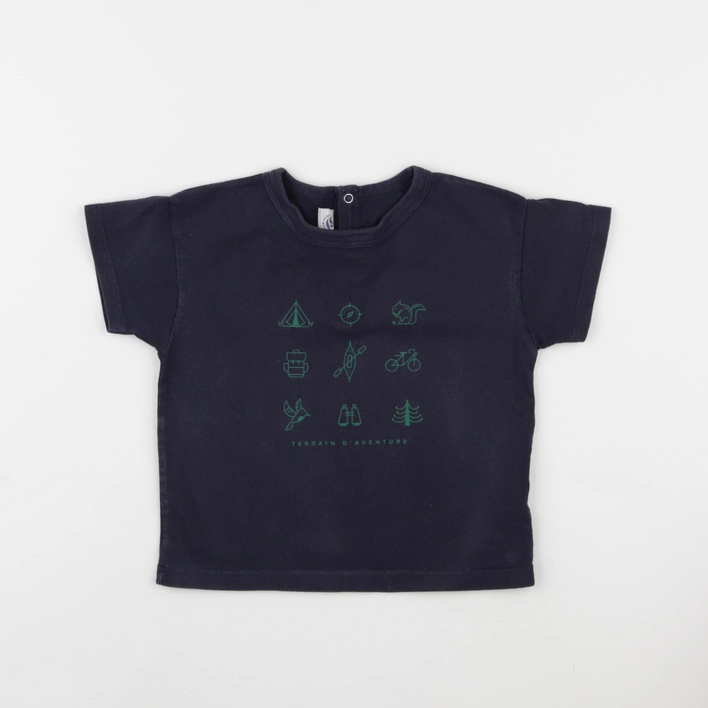 Petit Bateau - tee-shirt bleu - 24 mois