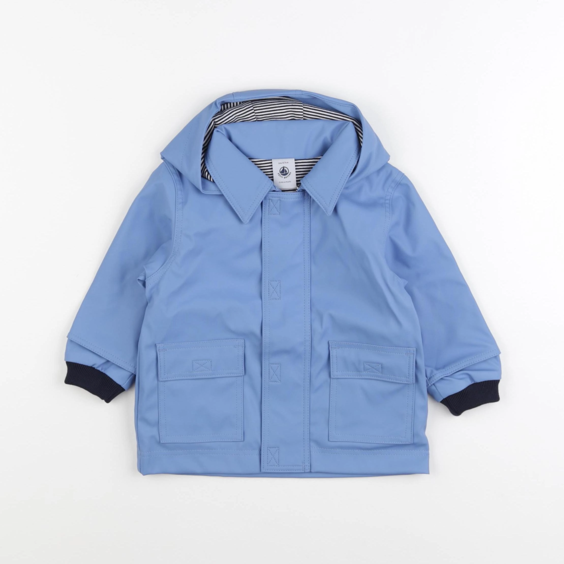 Petit Bateau - imperméable bleu - 24 mois