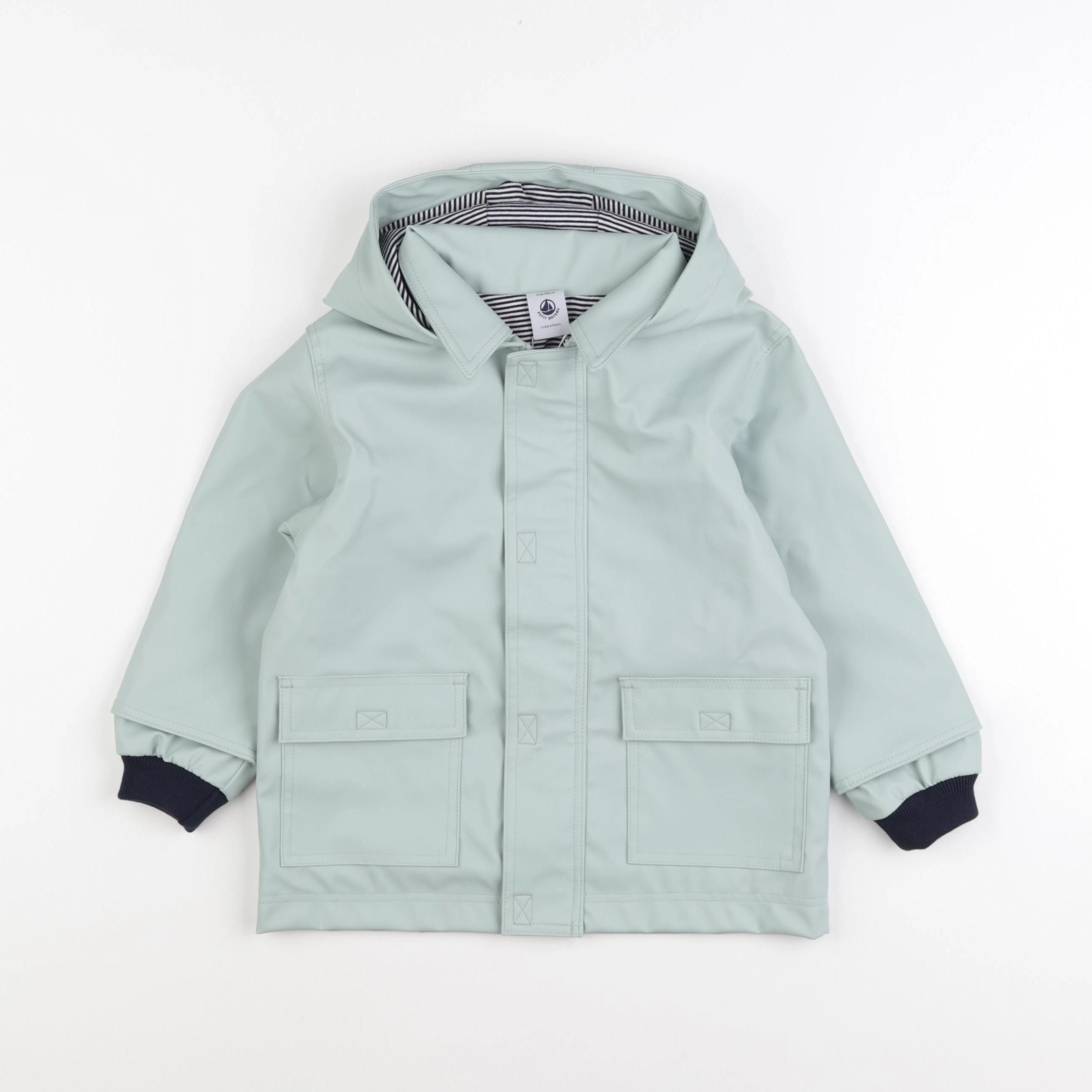 Petit Bateau - imperméable vert - 24 mois