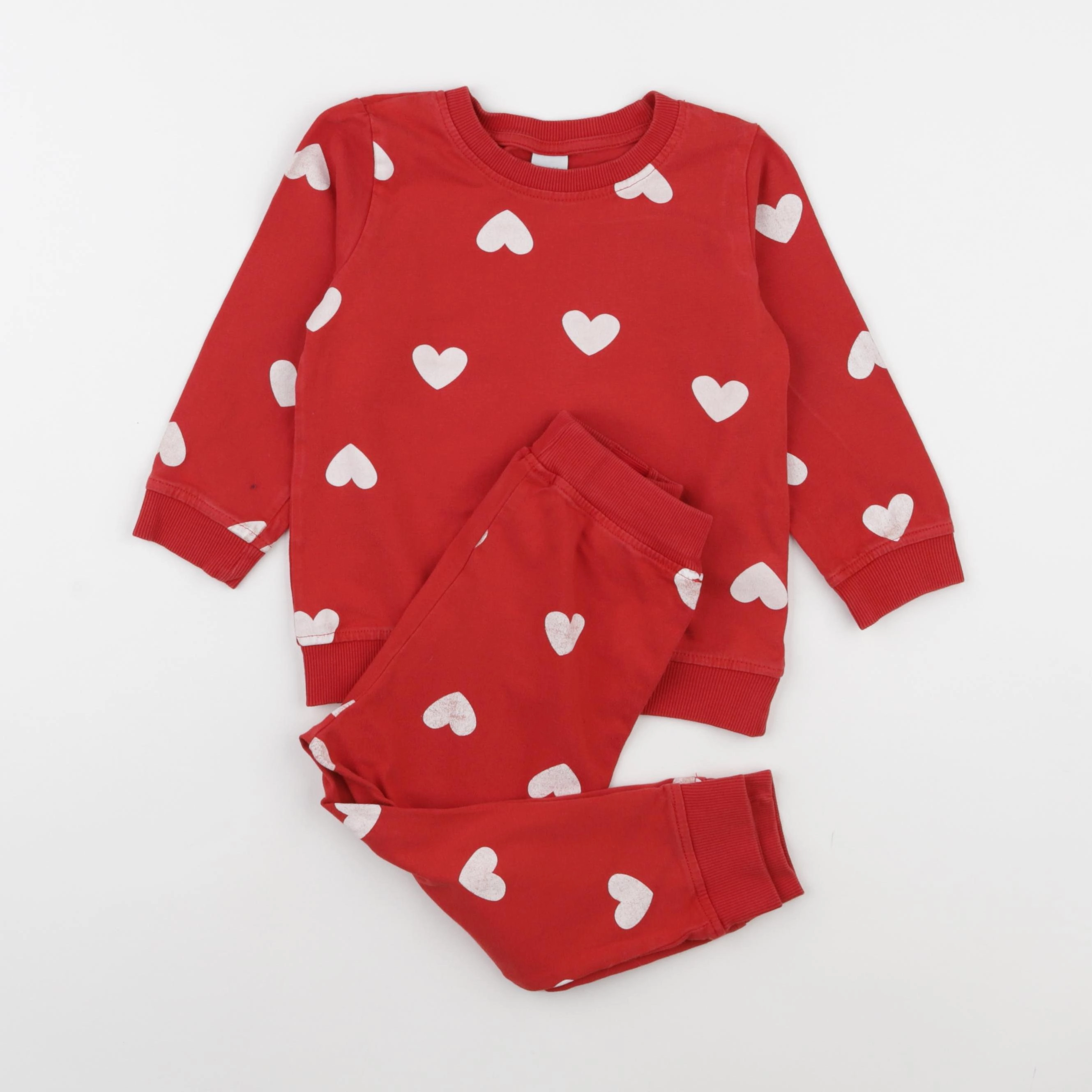 H&M - pyjama coton rouge - 3 ans