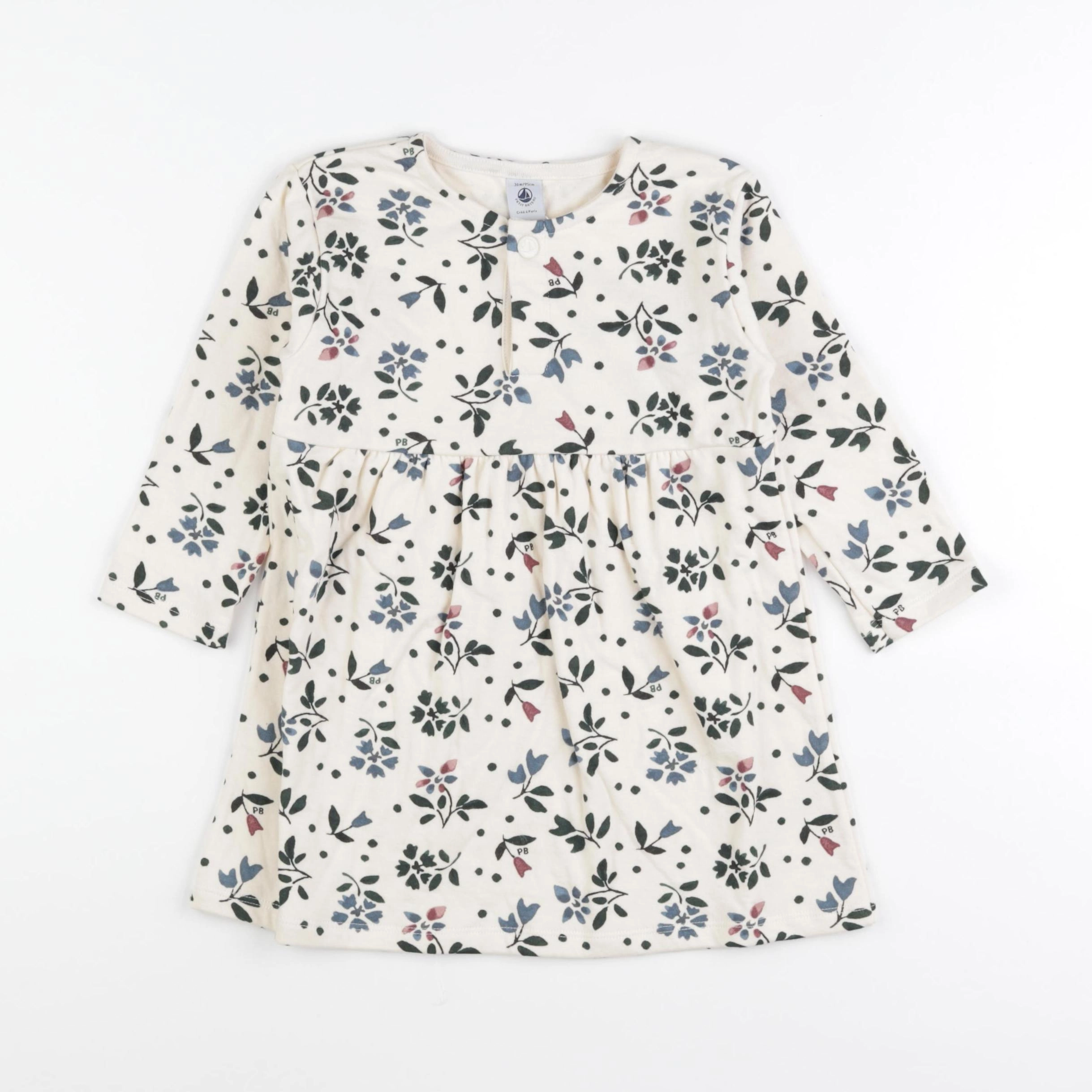 Petit Bateau - robe beige - 36 mois