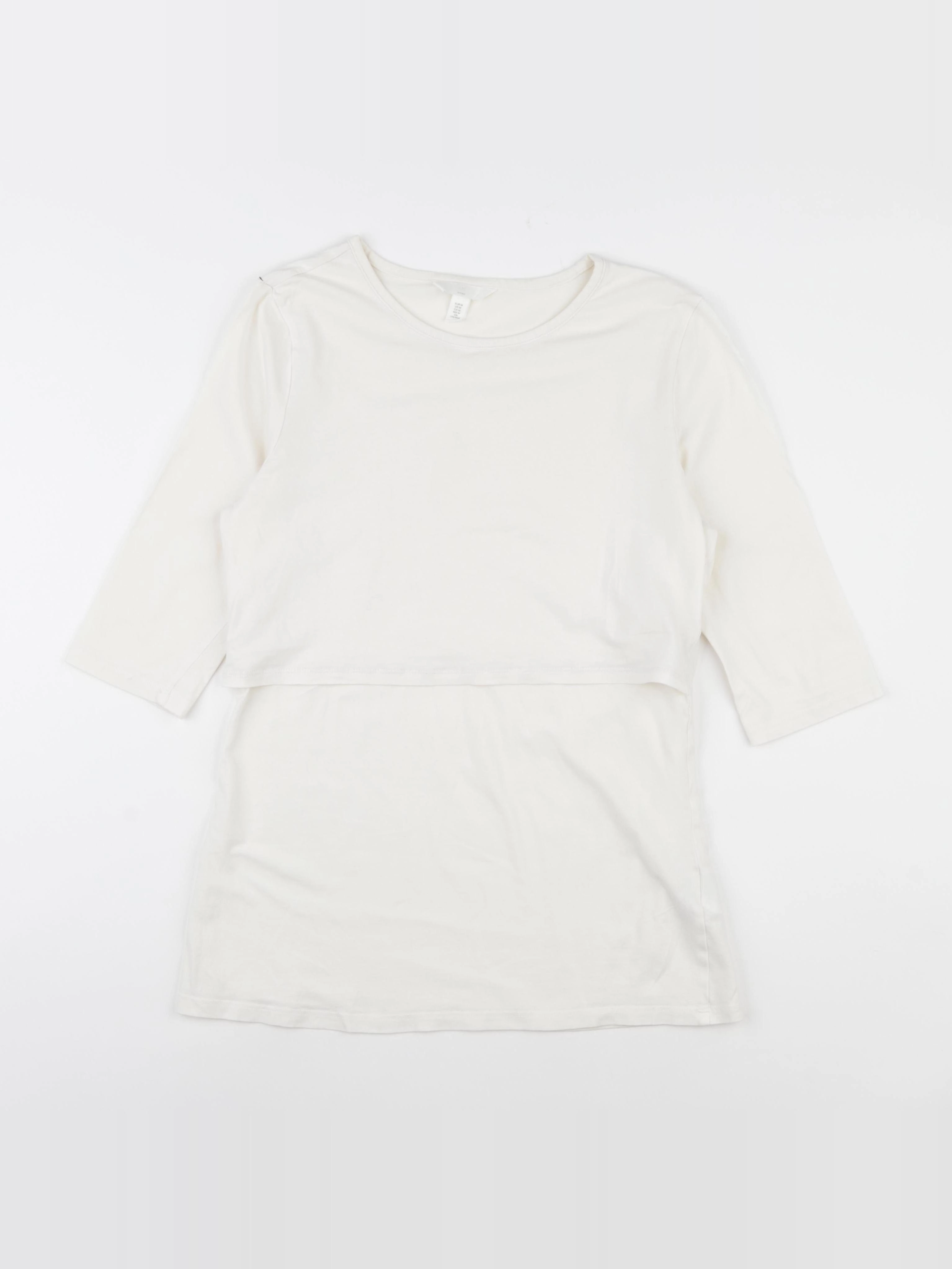 H&M - tee-shirt grossesse beige - 40 à 42