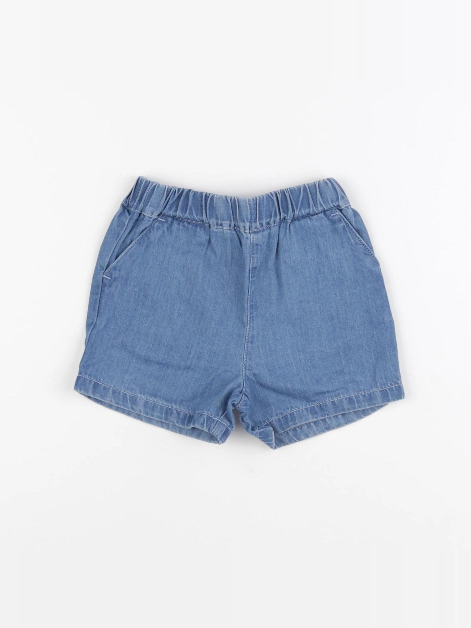 Petit Bateau - short bleu - 24 mois