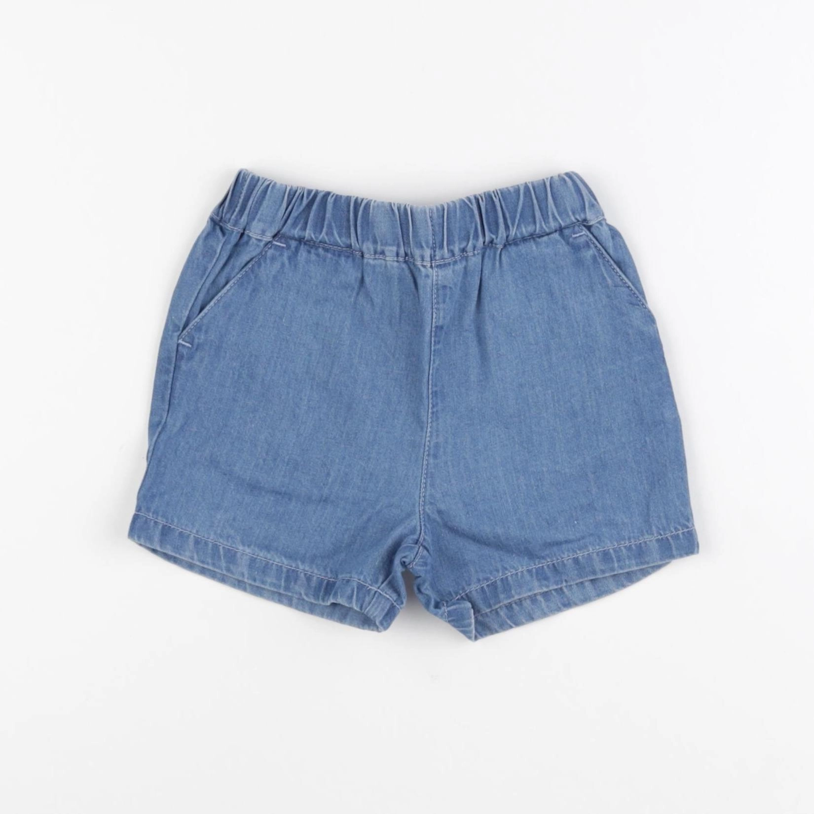 Petit Bateau - short bleu - 24 mois