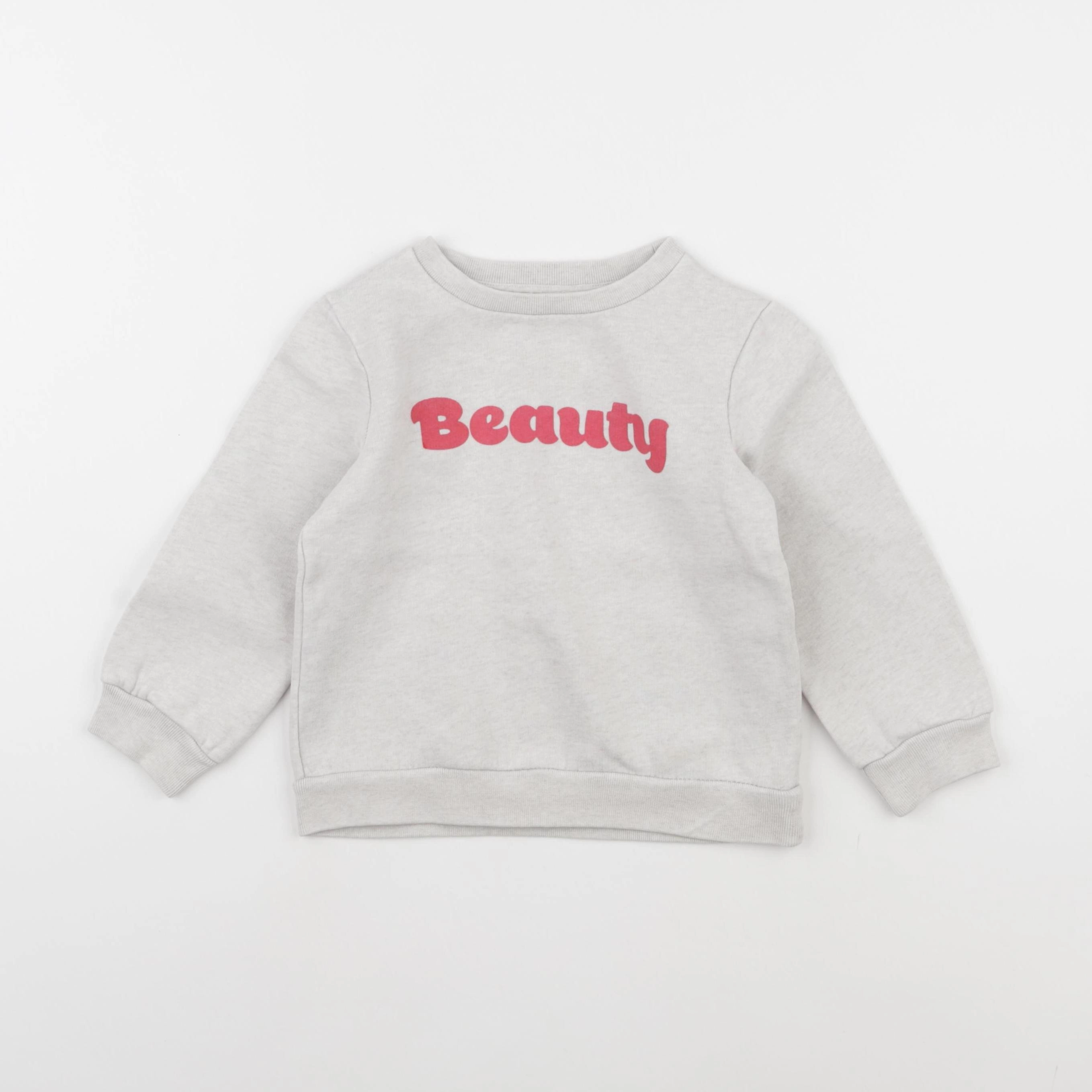 Little Cigogne - sweat gris - 4 ans