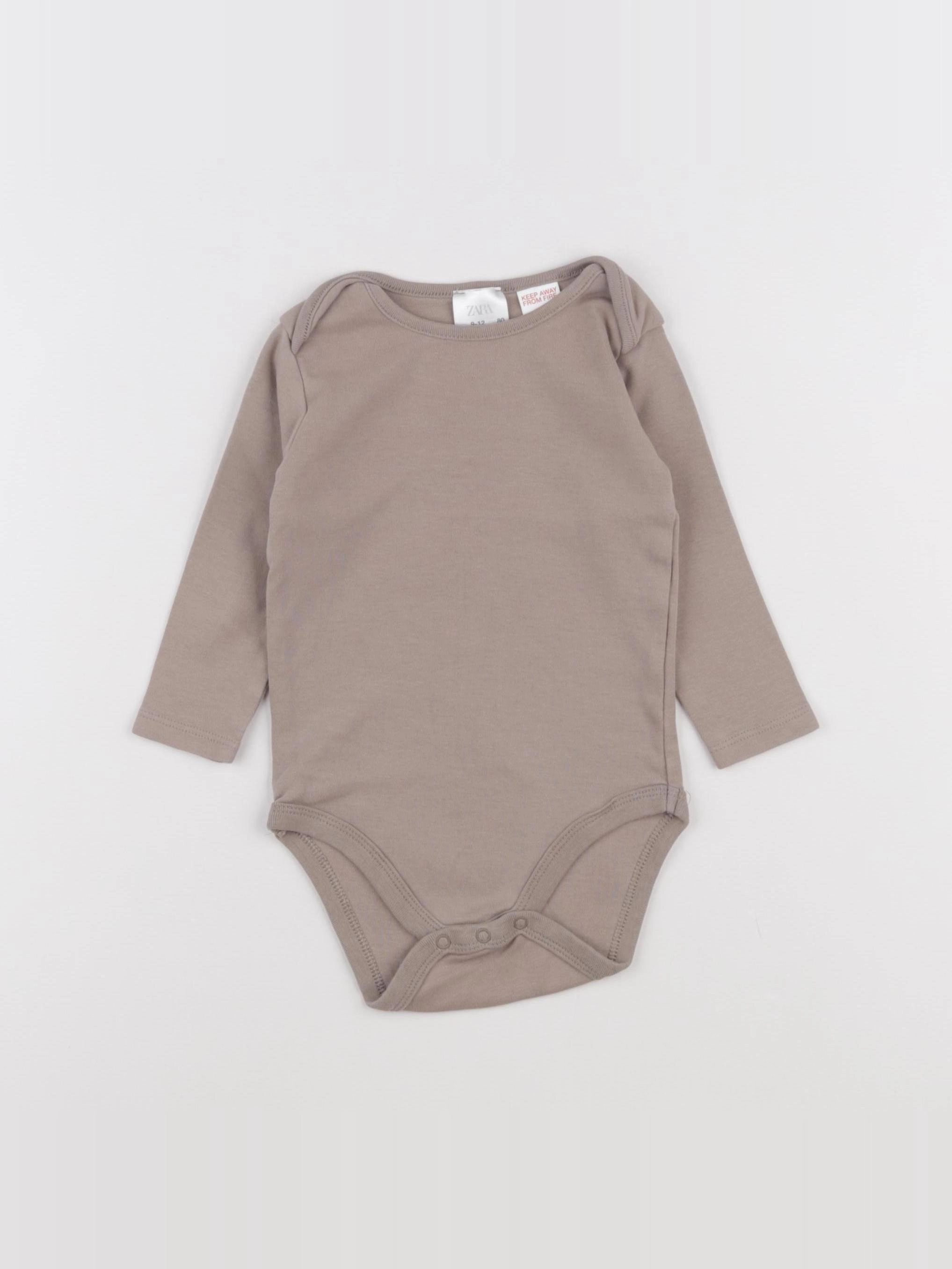 Zara - body beige - 9/12 mois