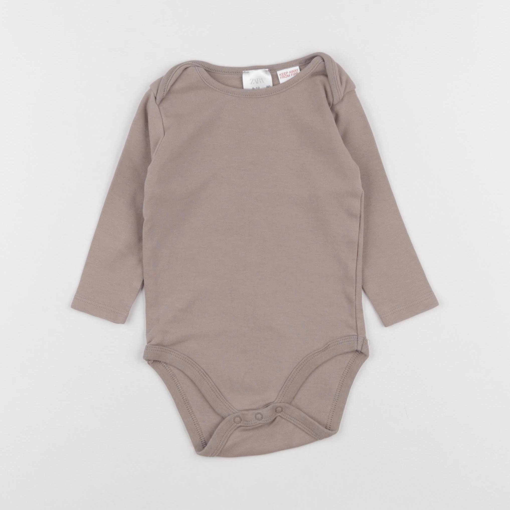 Zara - body beige - 9/12 mois
