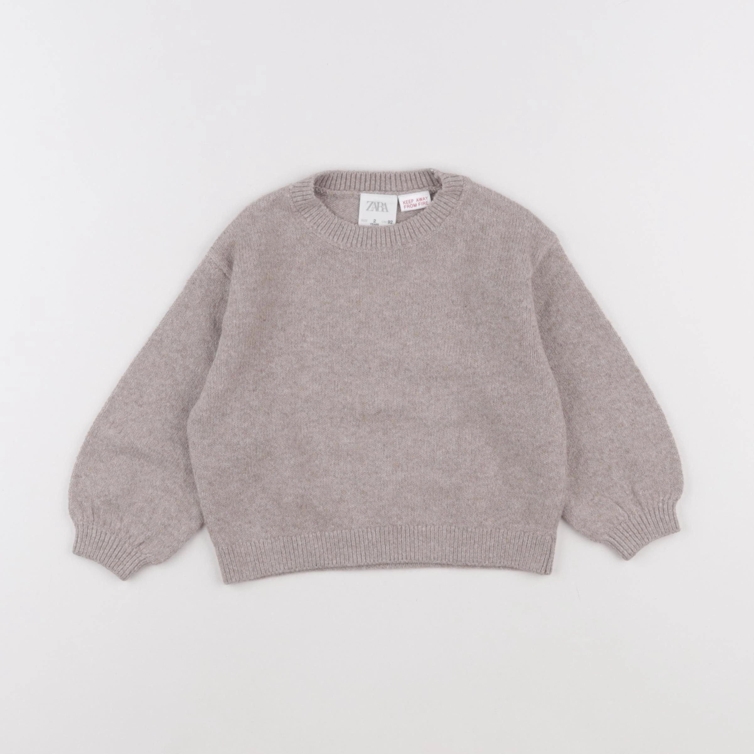 Zara - pull beige - 2 ans