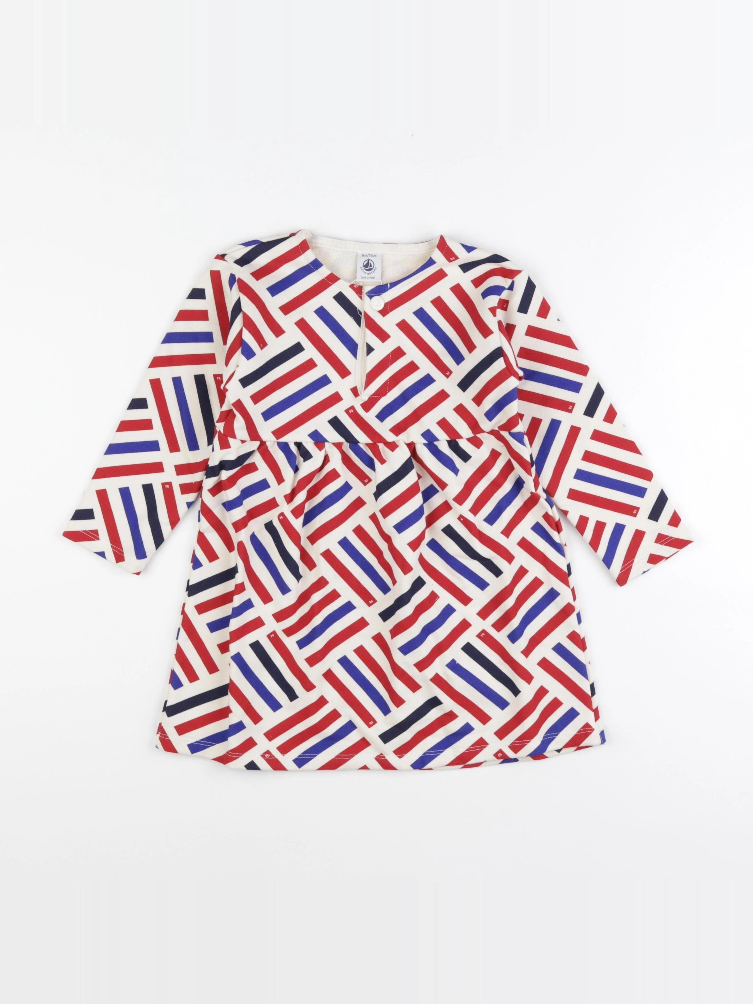 Petit Bateau - robe rouge - 36 mois